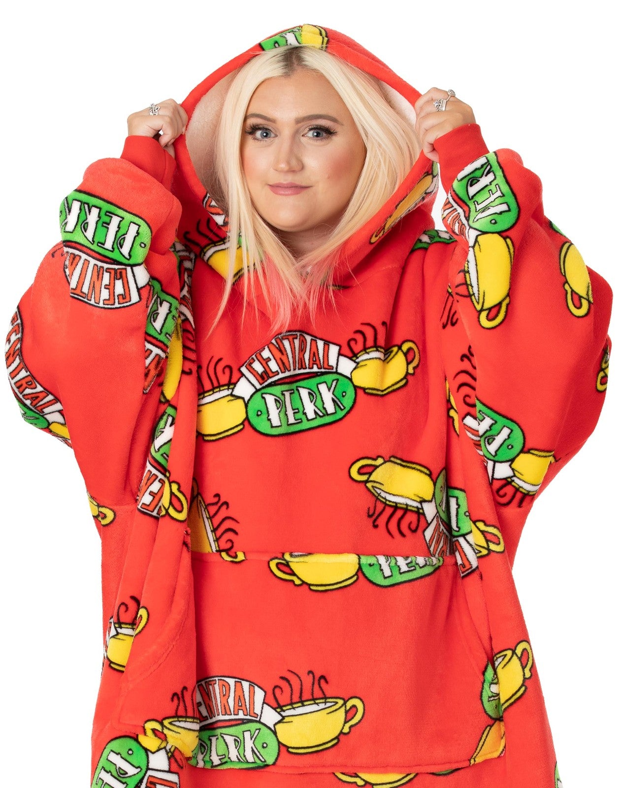 Friends Blanket Hoodie | Unisex Red | Official Merch