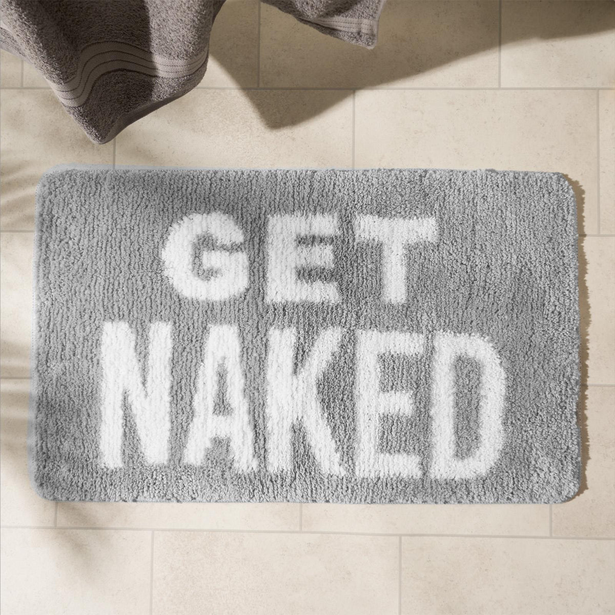 Bath Mat Non Slip Soft Get Naked Shower Textured Shaggy Absorbent Bathroom Rug