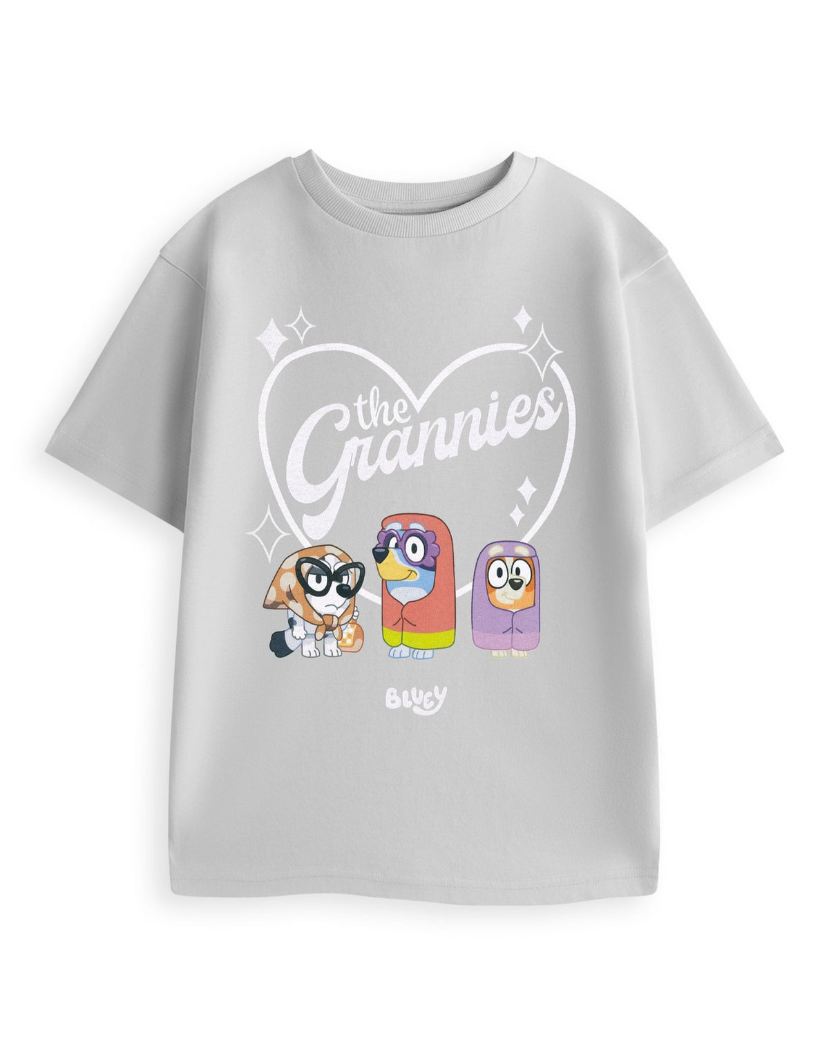 Bluey Short Sleeved T-Shirt | Unisex Kids Light Grey | Official Merch