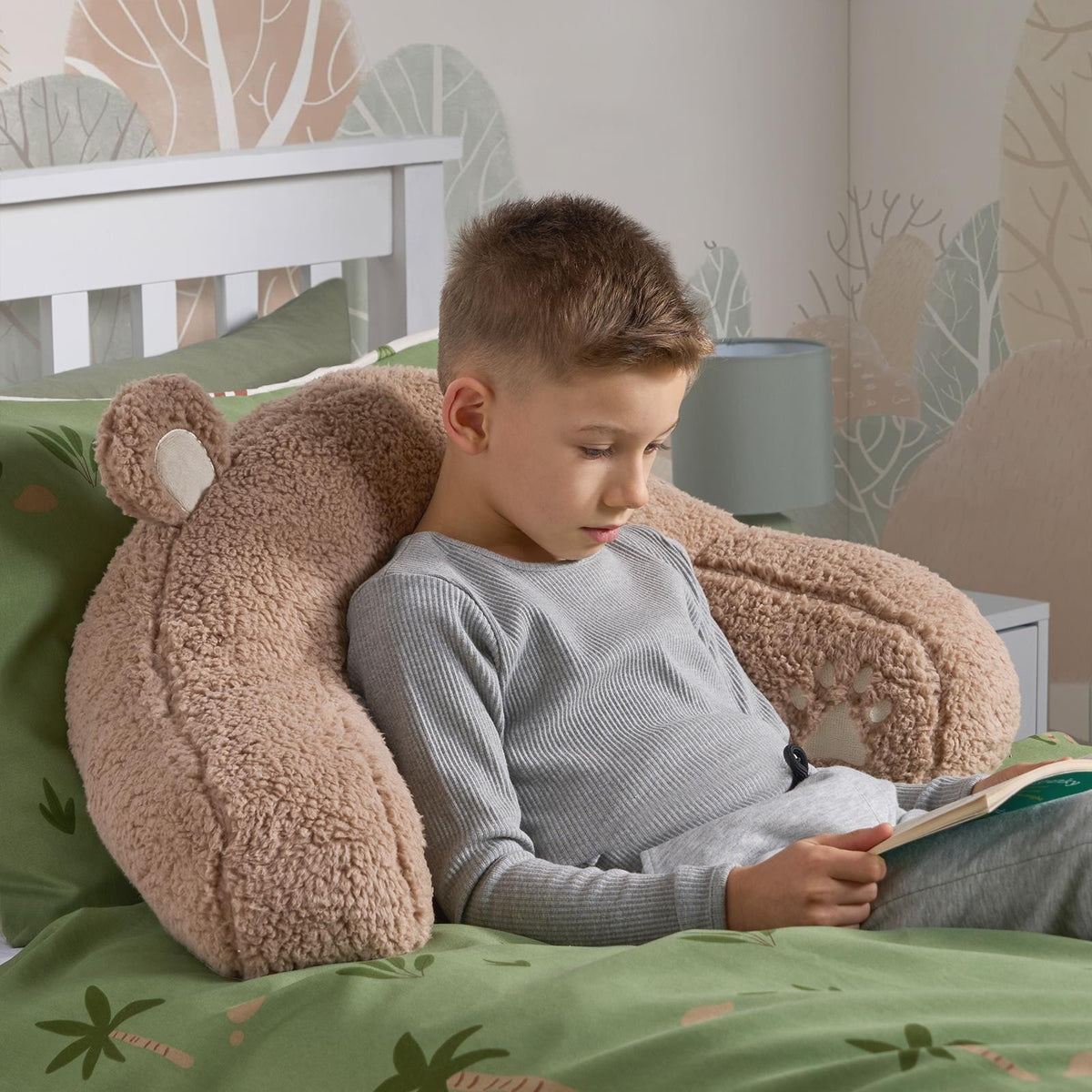 Bear Teddy Fleece Reading Cuddle Cushion Soft Plush Gaming Reading Bed Support