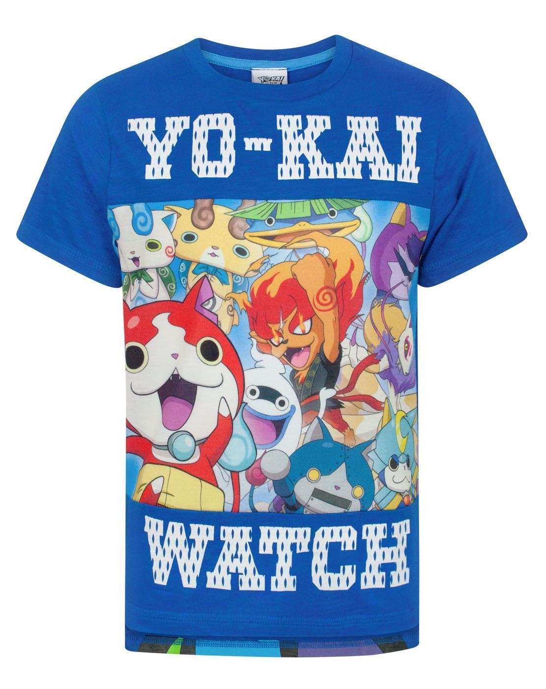 Yo Kai Watch Short Sleeved T-Shirt | Boys Blue | Official Merch