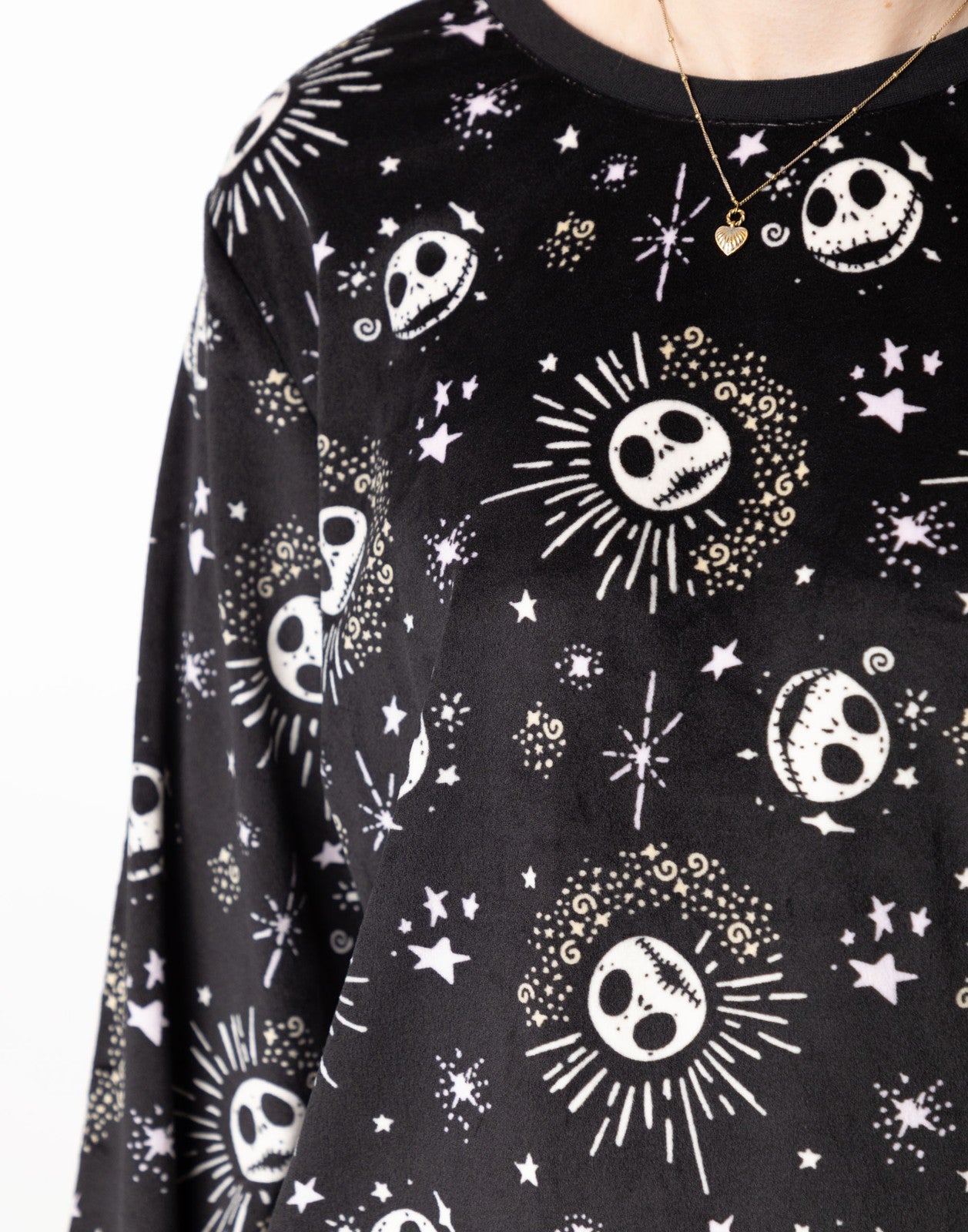 Disney Long Sleeve Long Leg Pyjama Set | Womens Black | Official Merch
