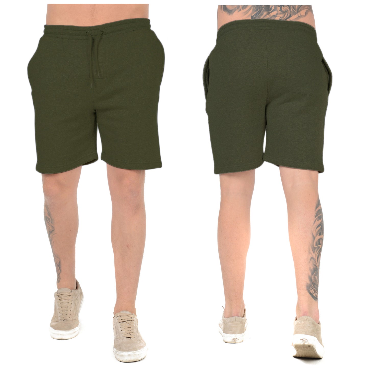 PACK OF 2 MENS JOGGING SHORTS SWEAT JERSEY FLEECE JOGGERS SUMMER RUNNING BOTTOMS