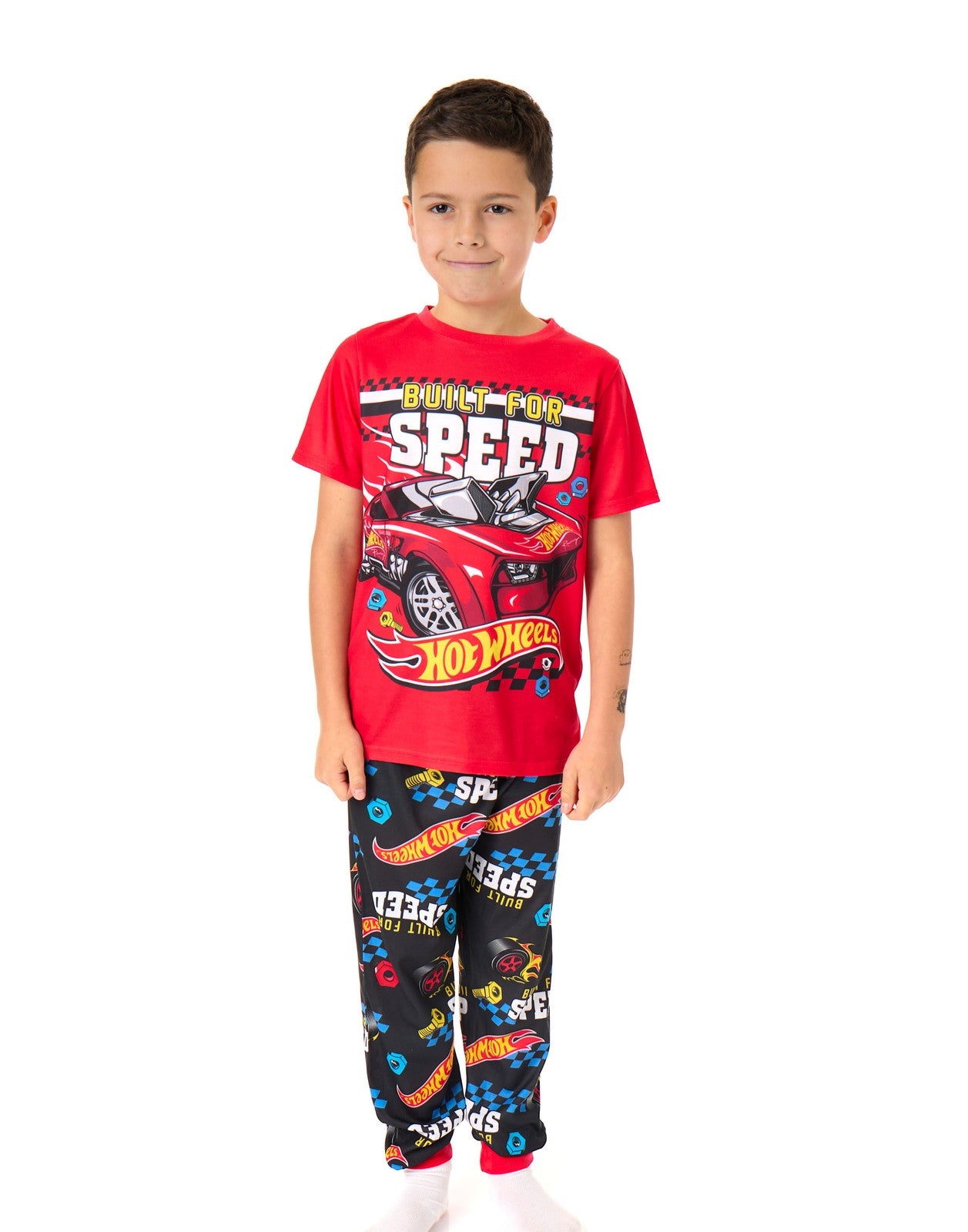 Hot Wheels Multi-Pack of 2 Long Leg Pyjama Set | Boys Multicoloured | Official M