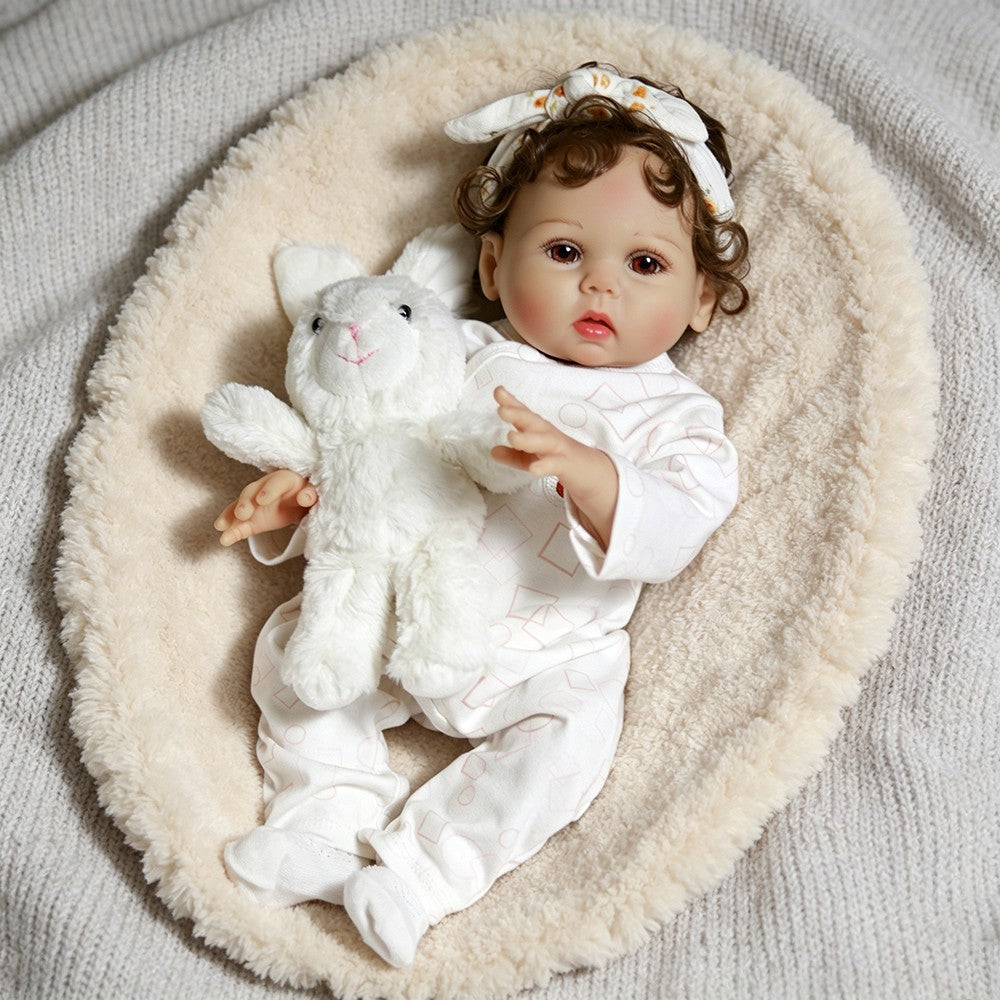 Lifelike Reborn Baby Dolls Full Body Vinyl Silicone Newborn Girl Doll Washable