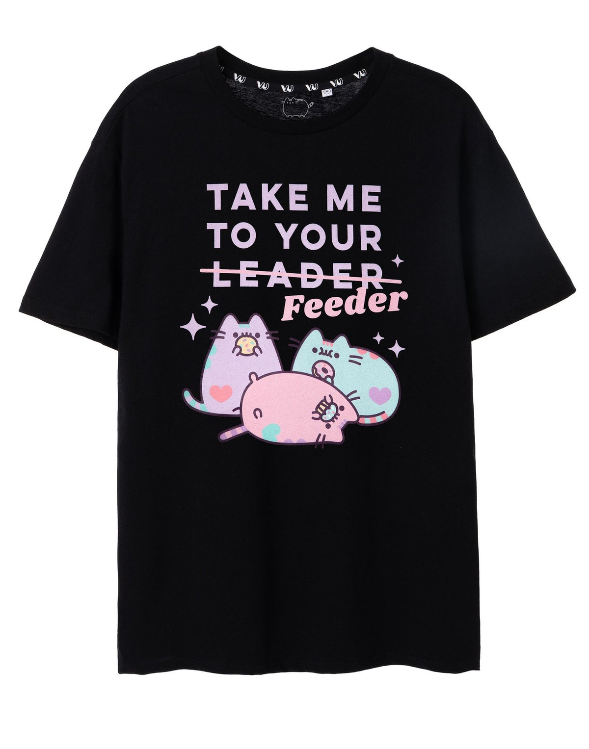 Pusheen Short Sleeved T-Shirt | Womens Black | Official Merch
