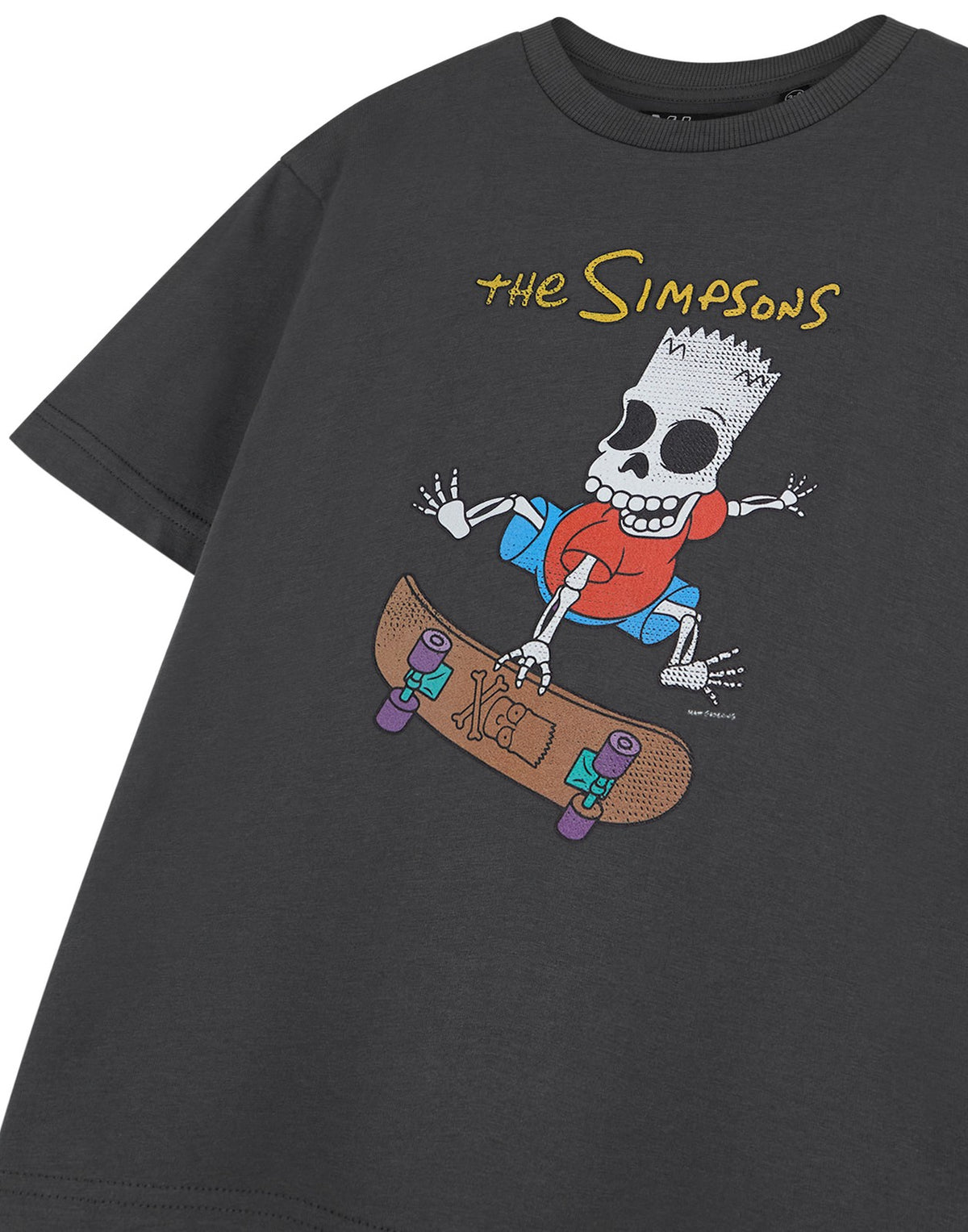 The Simpsons Short Sleeved T-Shirt | Boys Charcoal | Official Merch