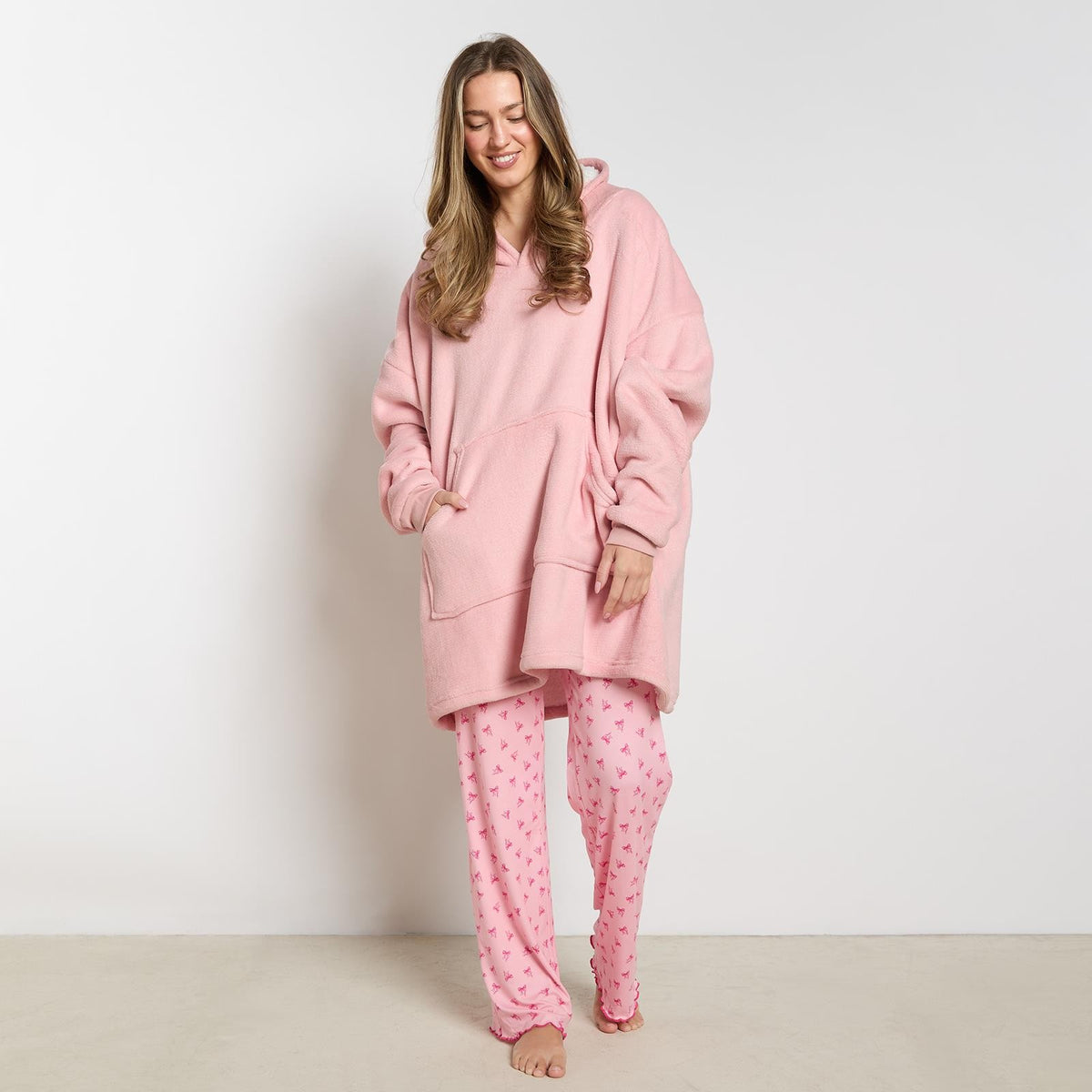 OHS Hoodie Blanket Oversized Ultra Plush Sherpa Giant Big Hooded Sweatshirt