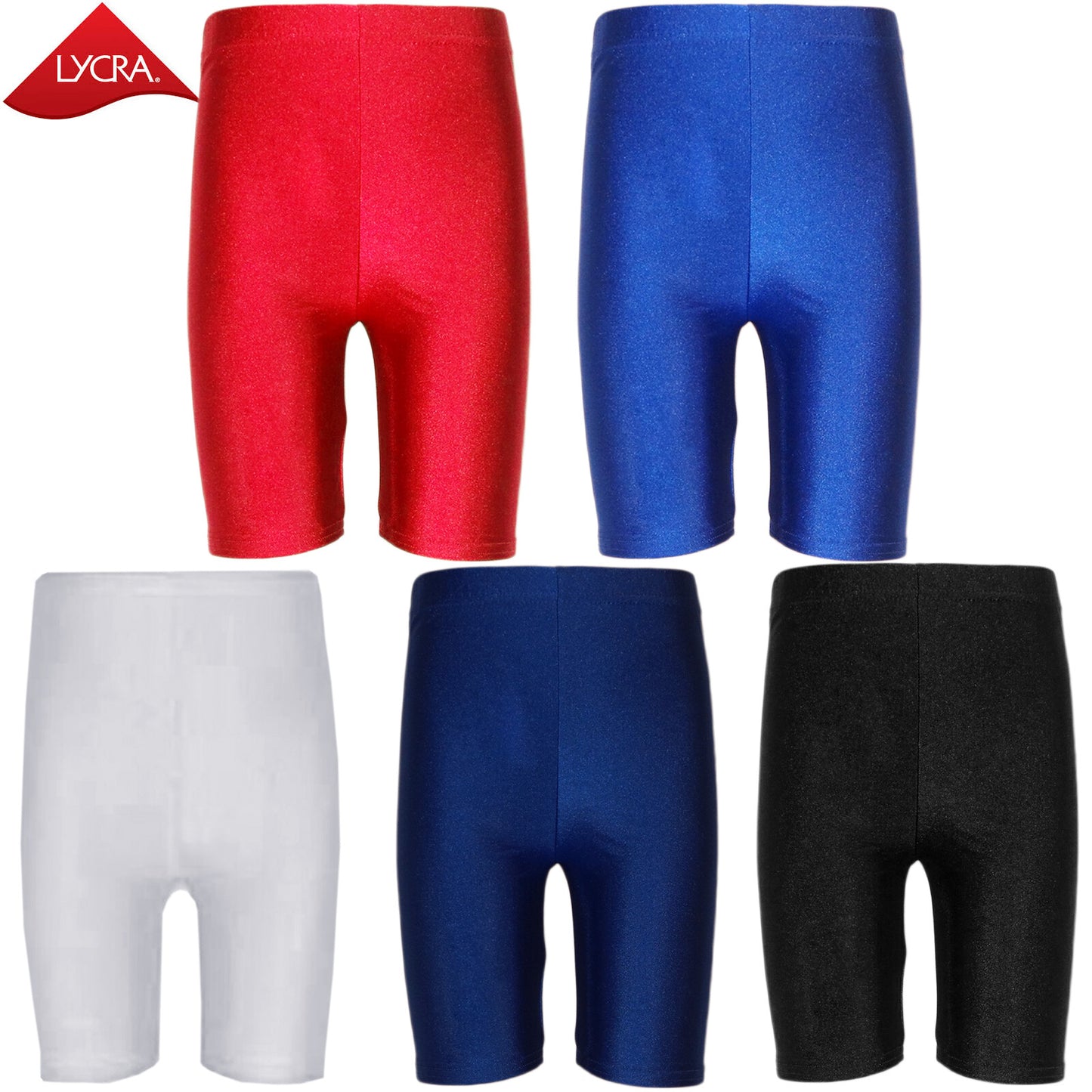KIDS LYCRA PE SHORTS CHILDREN BOYS GIRLS UNISEX SCHOOL CYCLING SPORTS GYM DANCE