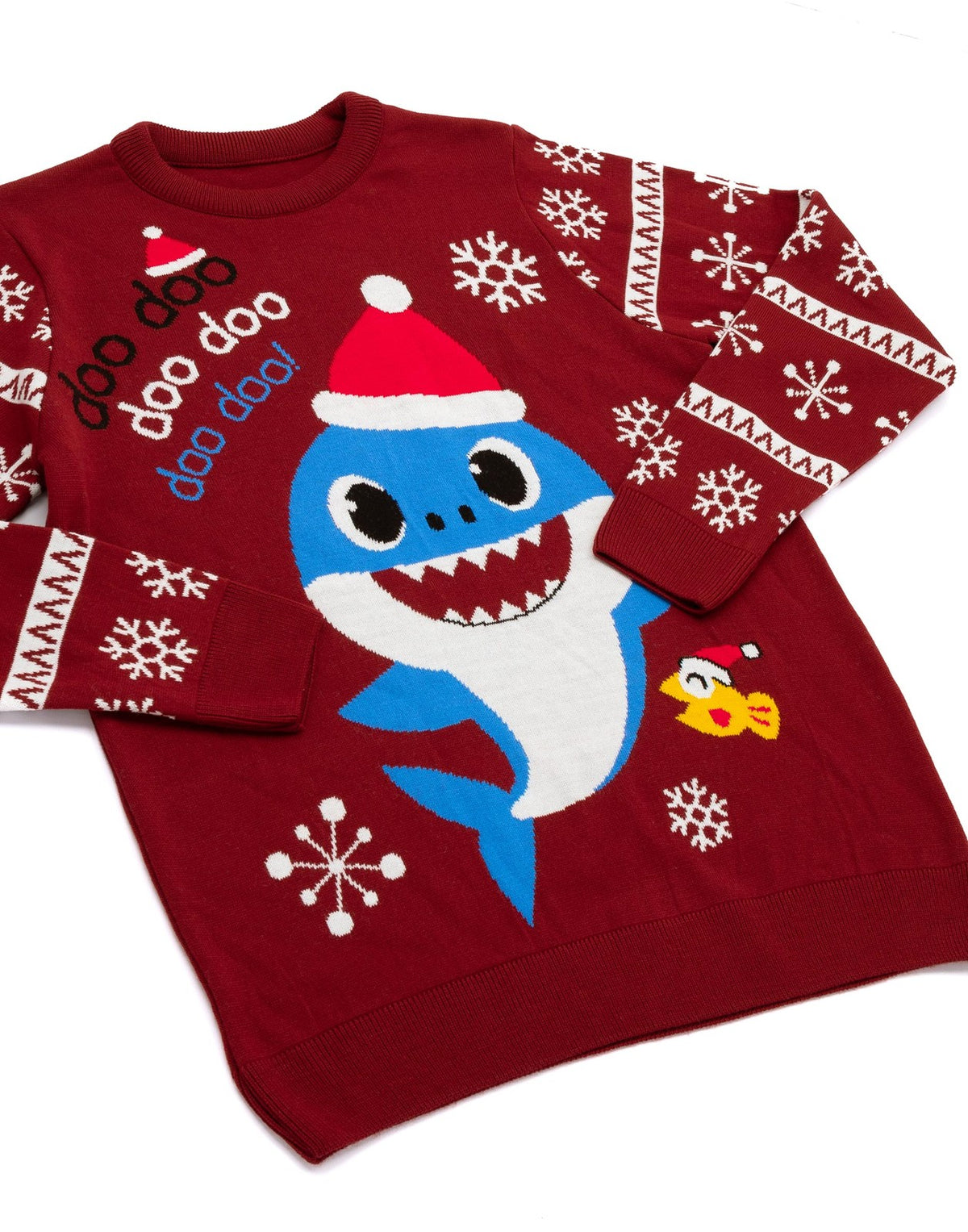 Baby Shark Christmas Jumper | Mens Red | Official Merch