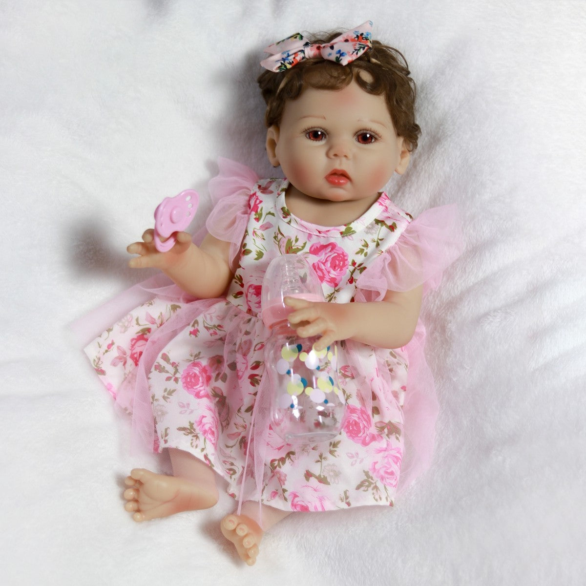 Realistic Reborn Doll Full Body Vinyl Silicone Twins Handmade Newborn Baby Girl