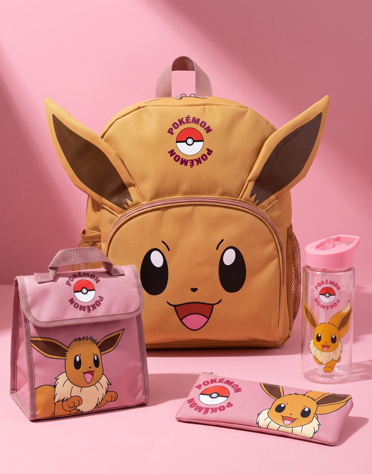 Pokemon 4 Piece Backpack Set | Unisex Kids Orange | Official Merch