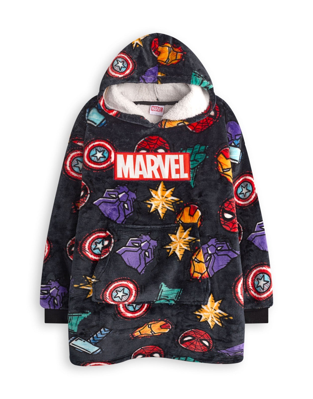 Marvel Blanket Hoodie | Boys Multicoloured | Official Merch