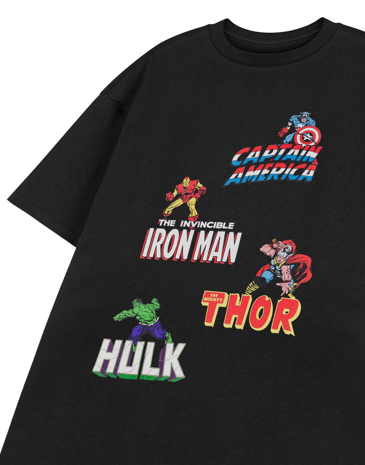 Marvel Short Sleeved T-Shirt | Mens Black | Official Merch