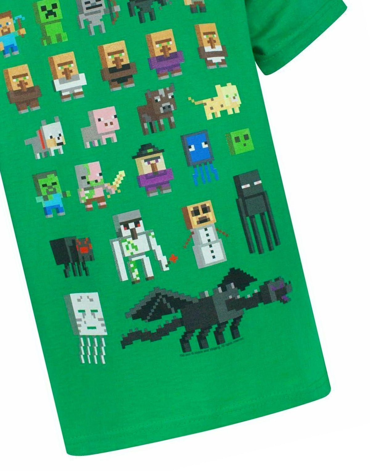 Minecraft Short Sleeved T-Shirt | Boys Green Gaming | Official Merch
