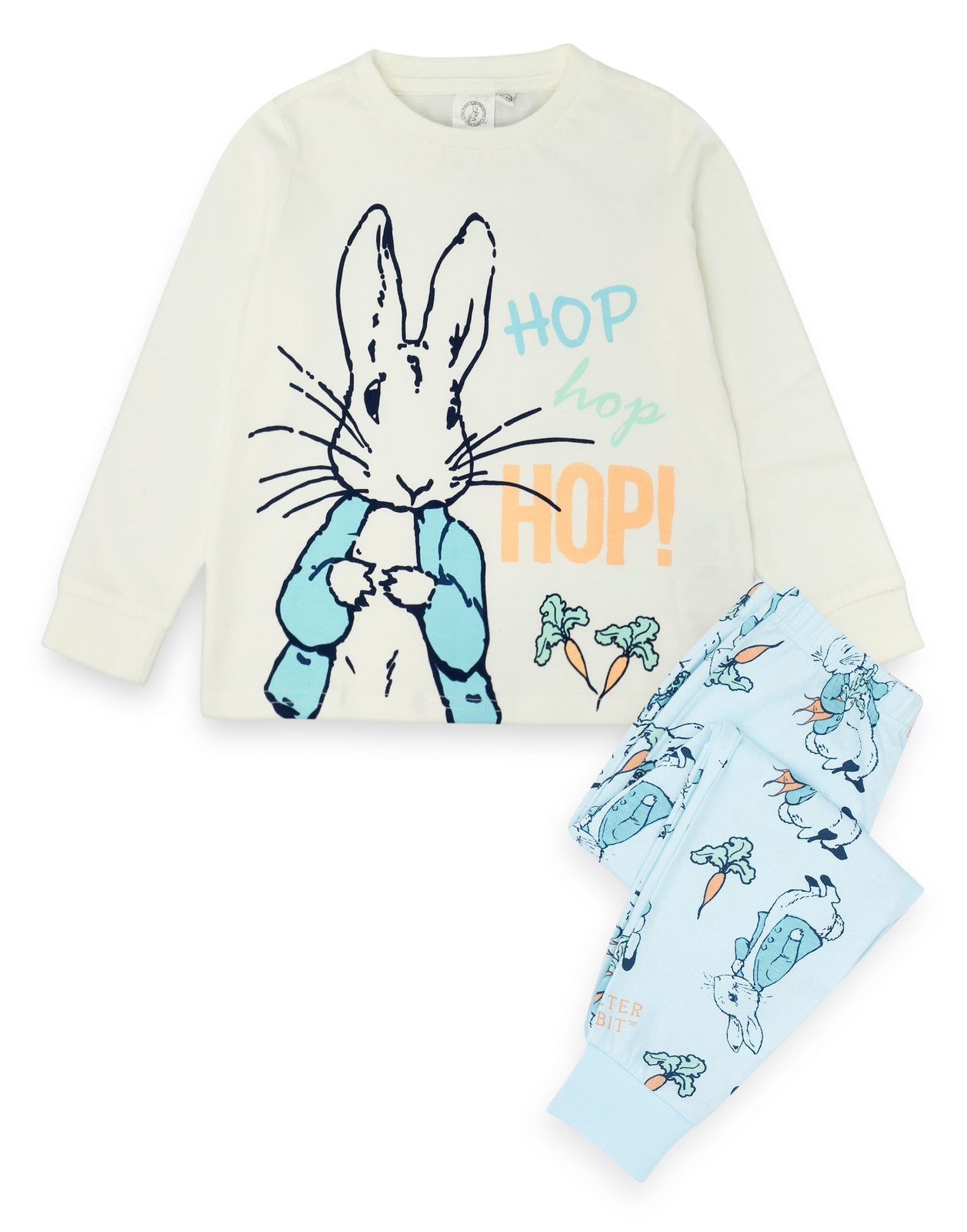 Peter Rabbit Long Sleeve Long Leg Pyjama Set | Boys Blue AOP | Official Merch