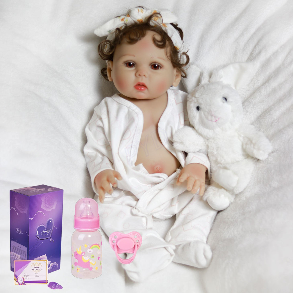 Realistic Reborn Doll Lifelike Full Body Vinyl Silicone Newborn Baby Girl Gift
