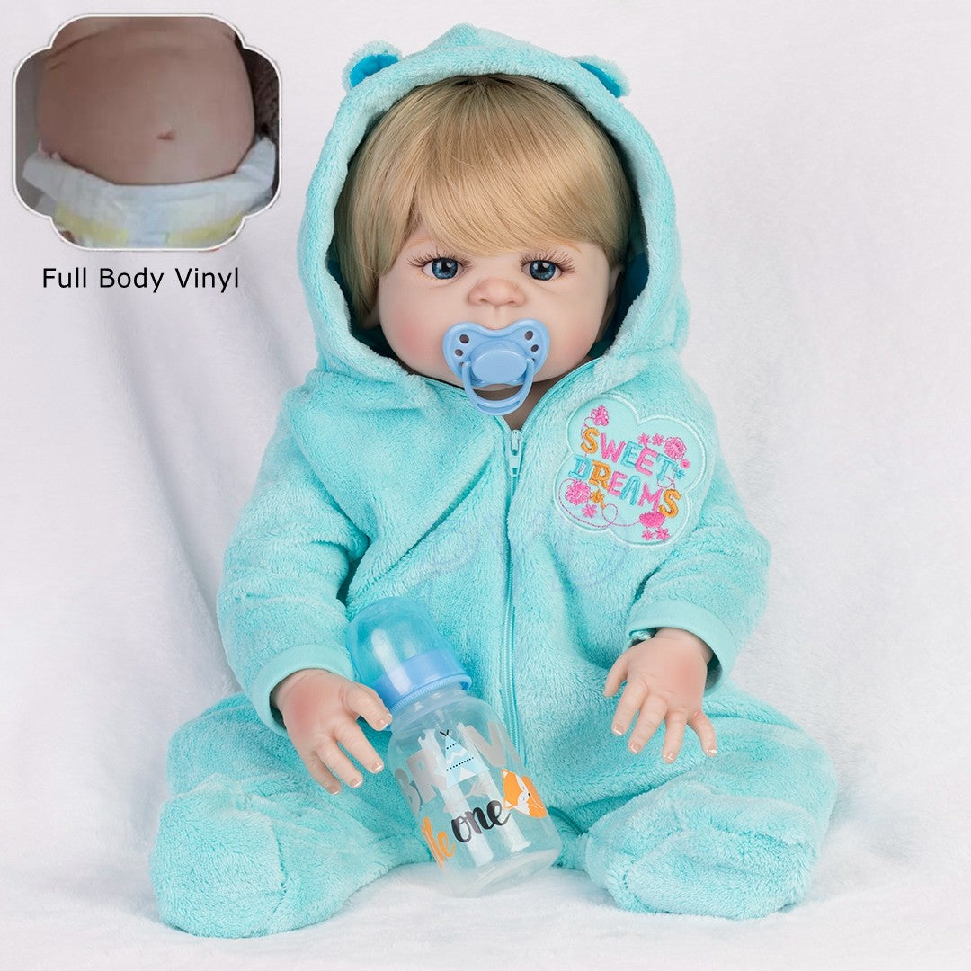 Realistic Reborn Baby Dolls Full Body Vinyl Silicone Waterproof Newborn Boy Gift