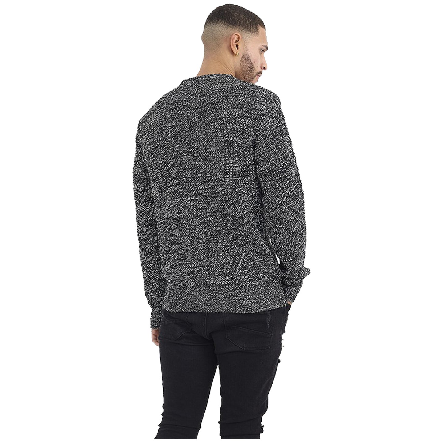 BRAVE SOUL MENS CREW NECK JUMPERS PULLOVER LONG SLEEVE WINTER SWEATER KNITTED TO