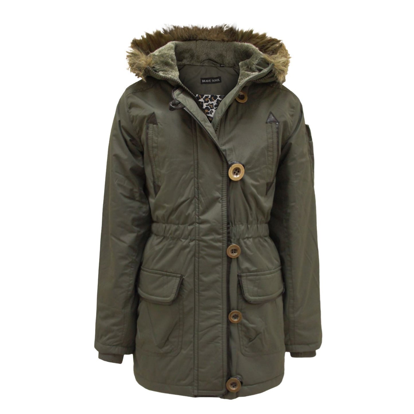 GIRLS JACKET KIDS PADDED FUR HOODED PUFFER QUILTED WARM WINTER PUFFA PARKA COAT