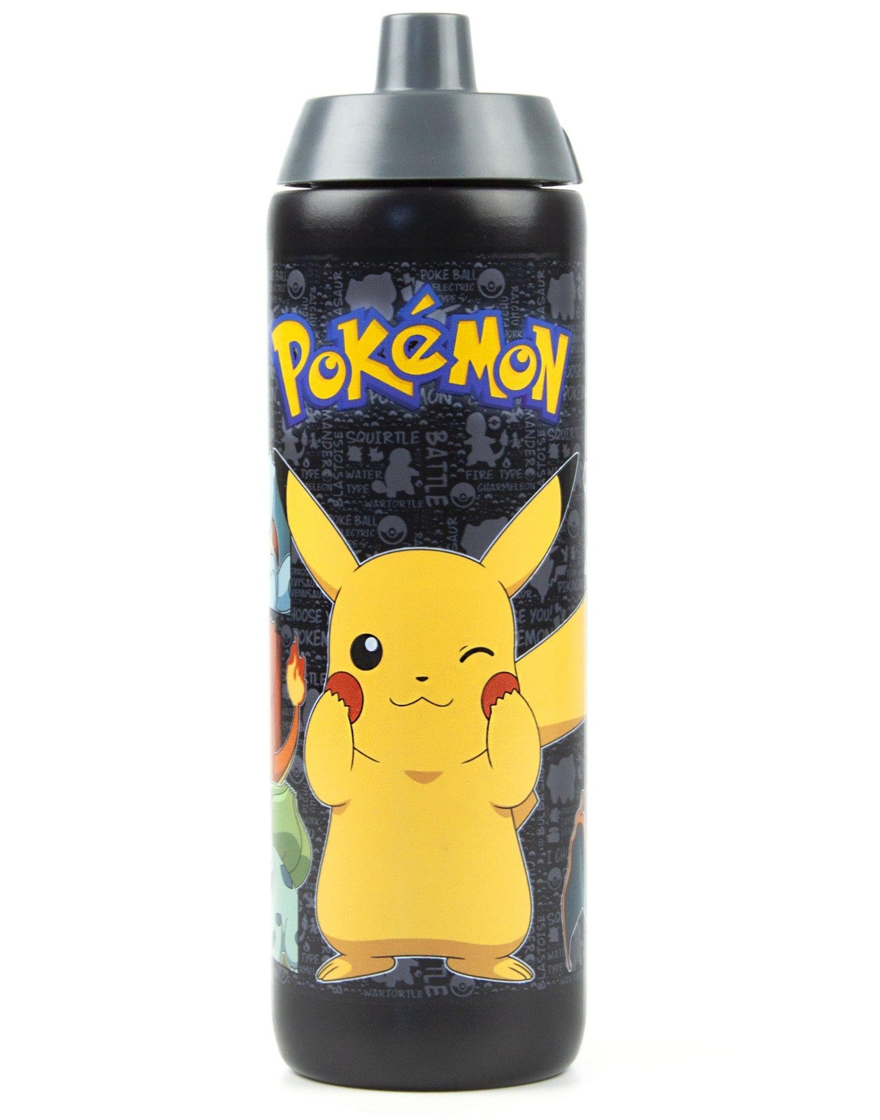Pokemon Screw Water Bottle | Unisex Kids Black | Official Merch