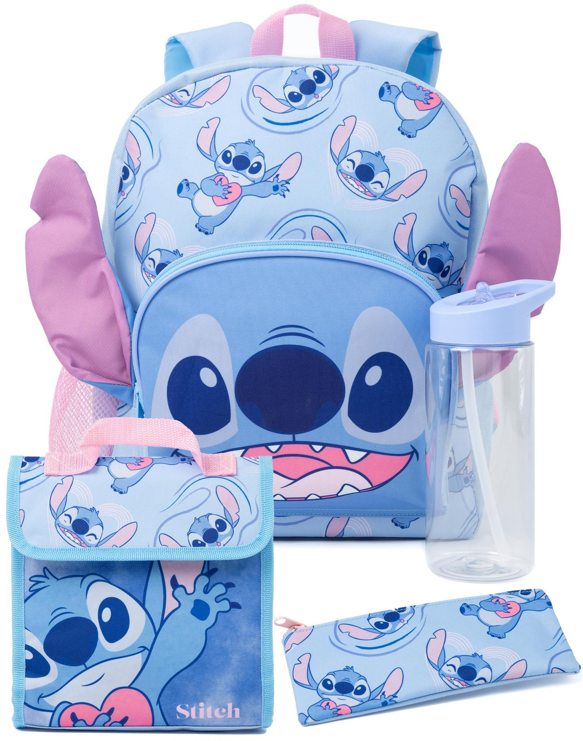 Disney 4 Piece Backpack Set | Unisex Kids Purple | Official Merch