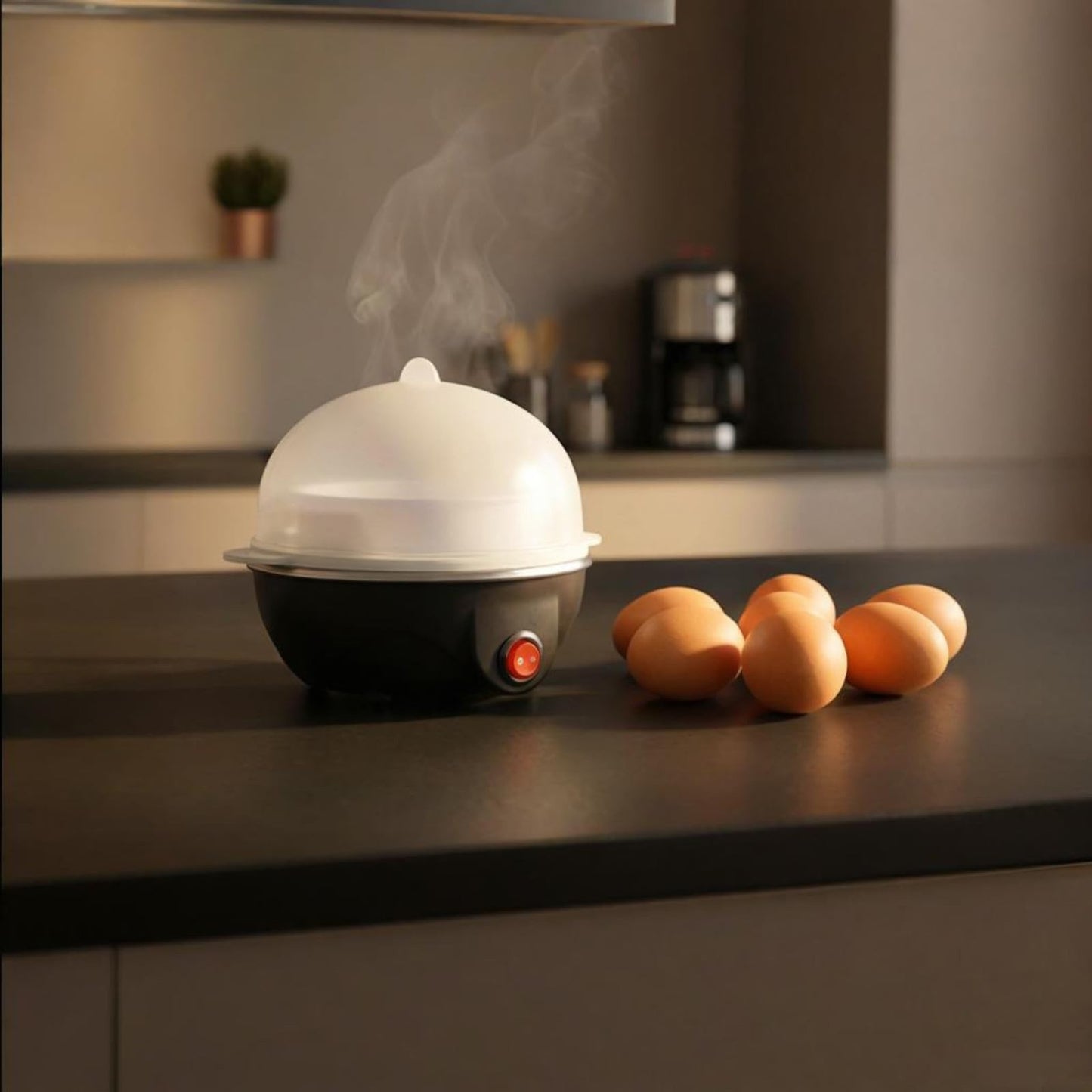 3-in-1 Electric Egg Cooker 7-Egg Capacity Omelette Maker & Steamer Breakfast