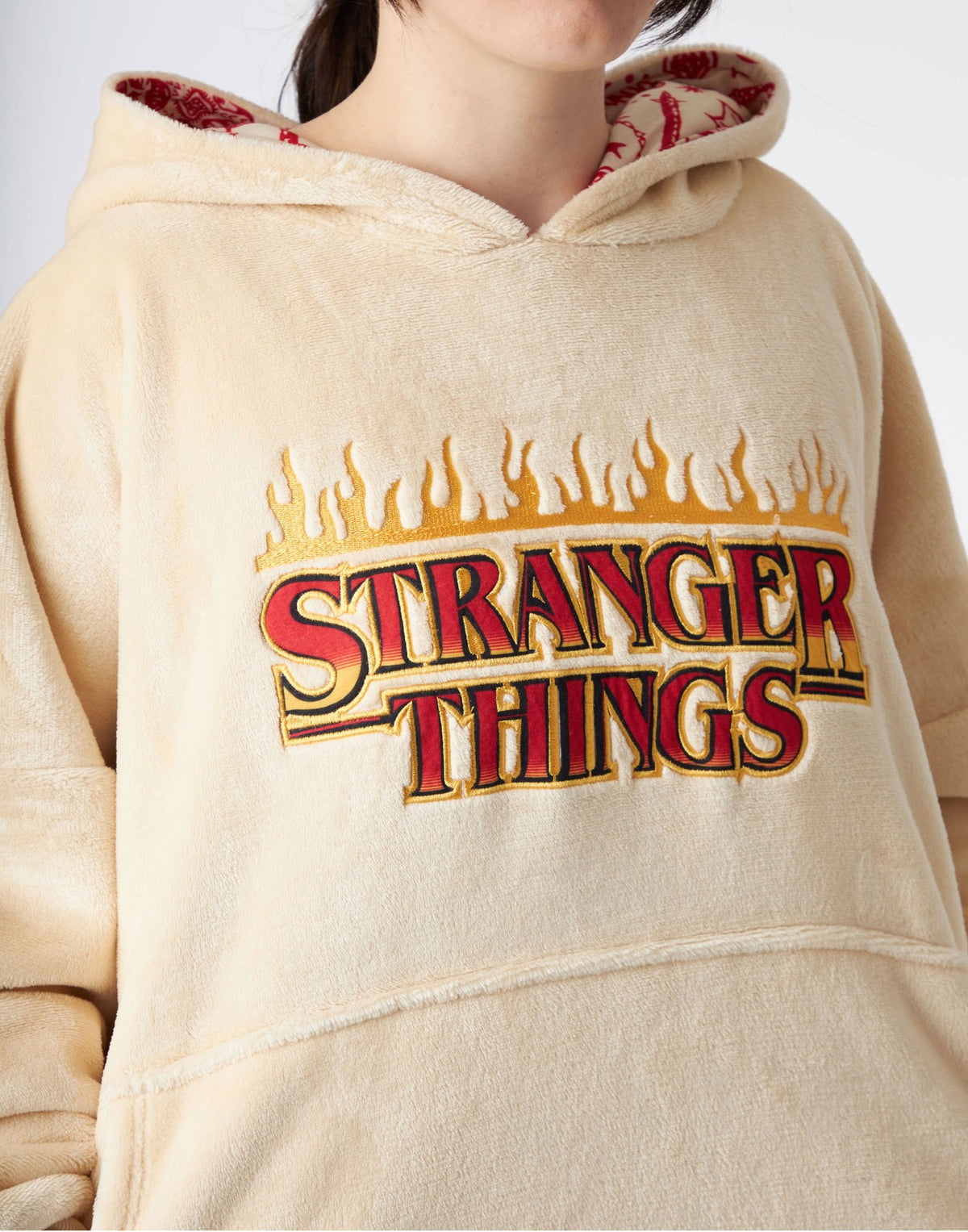 Stranger Things Blanket Hoodie | Unisex Cream | Official Merch