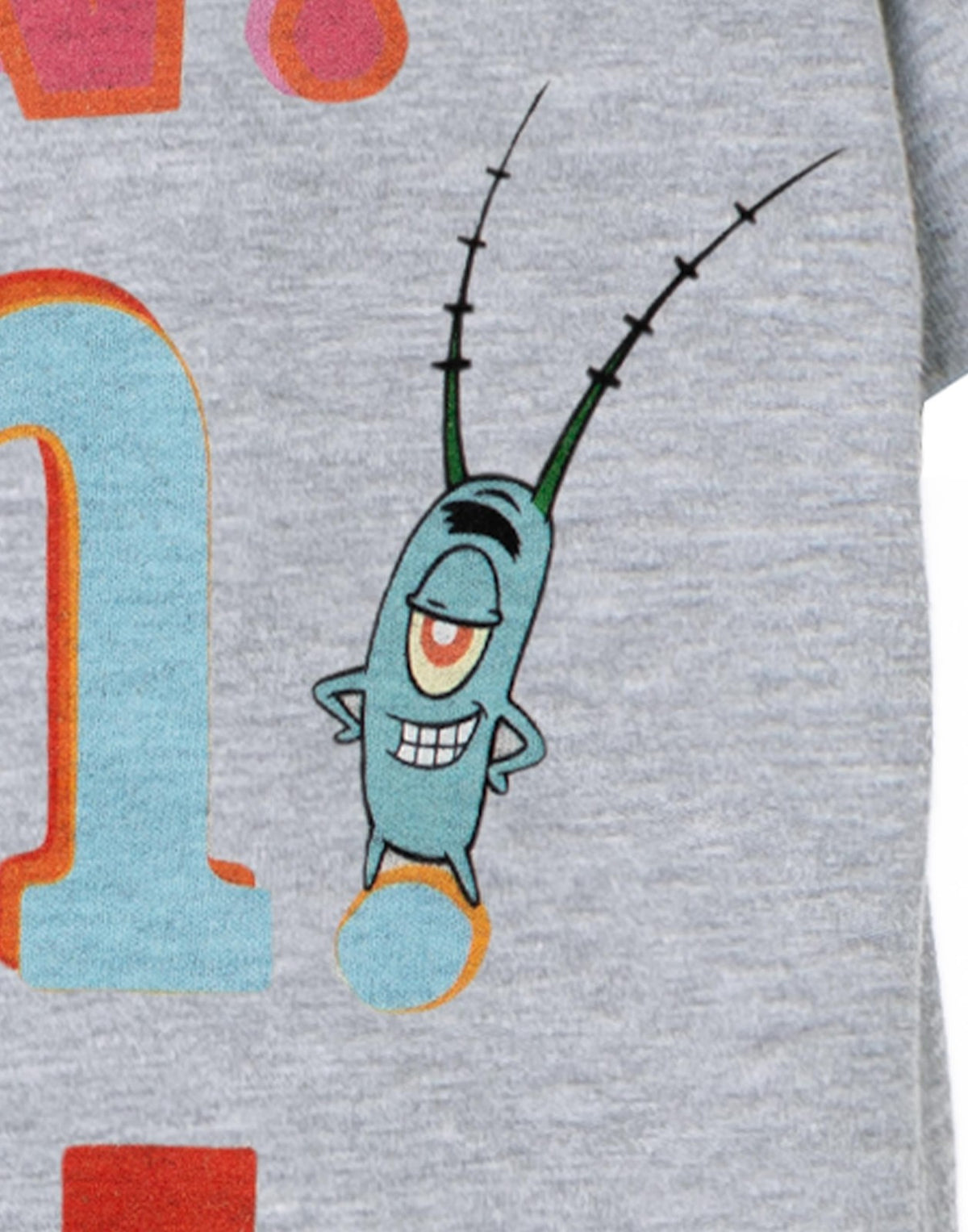 SpongeBob SquarePants Short Sleeved T-Shirt | Boys Grey Marl | Official Merch
