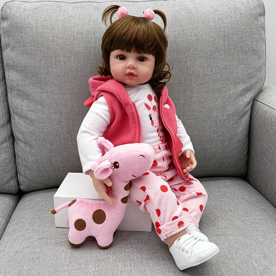Handmade Lifelike Reborn Dolls Vinyl Silicone 18" Life Newborn Baby Girl Gift UK