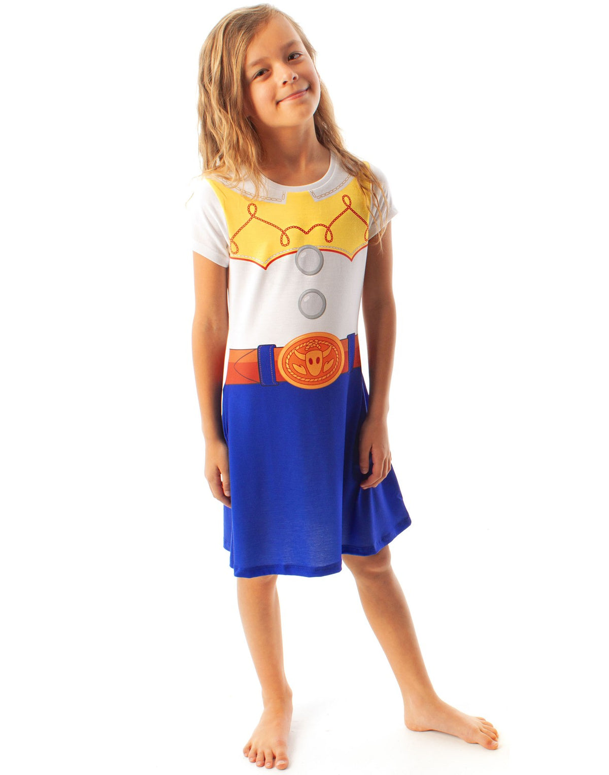 Disney Short Sleeve Skater Dress | Girls White | Official Merch