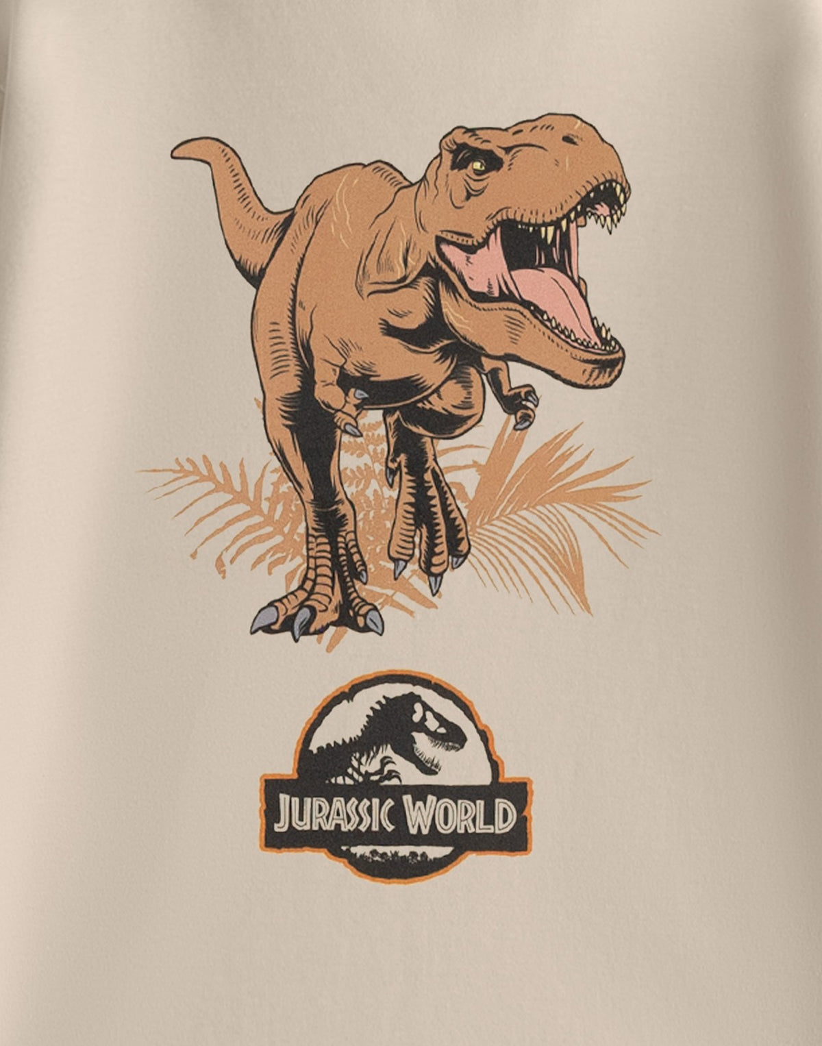 Jurassic World Short Sleeved T-Shirt | Boys Oatmeal | Official Merch