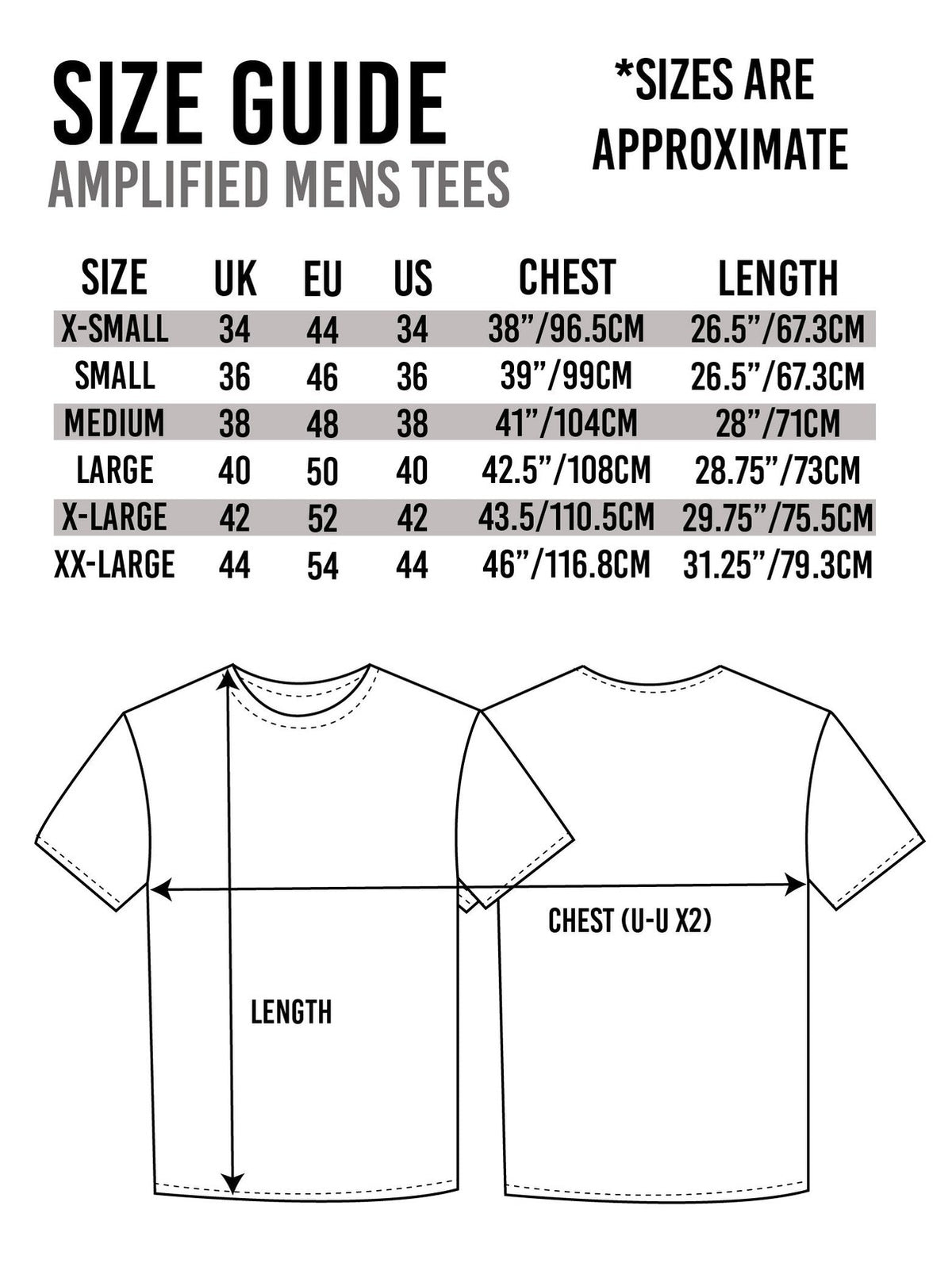 Amplified Clothing Short Sleeved T-Shirt | Mens Charcoal | Official Merch