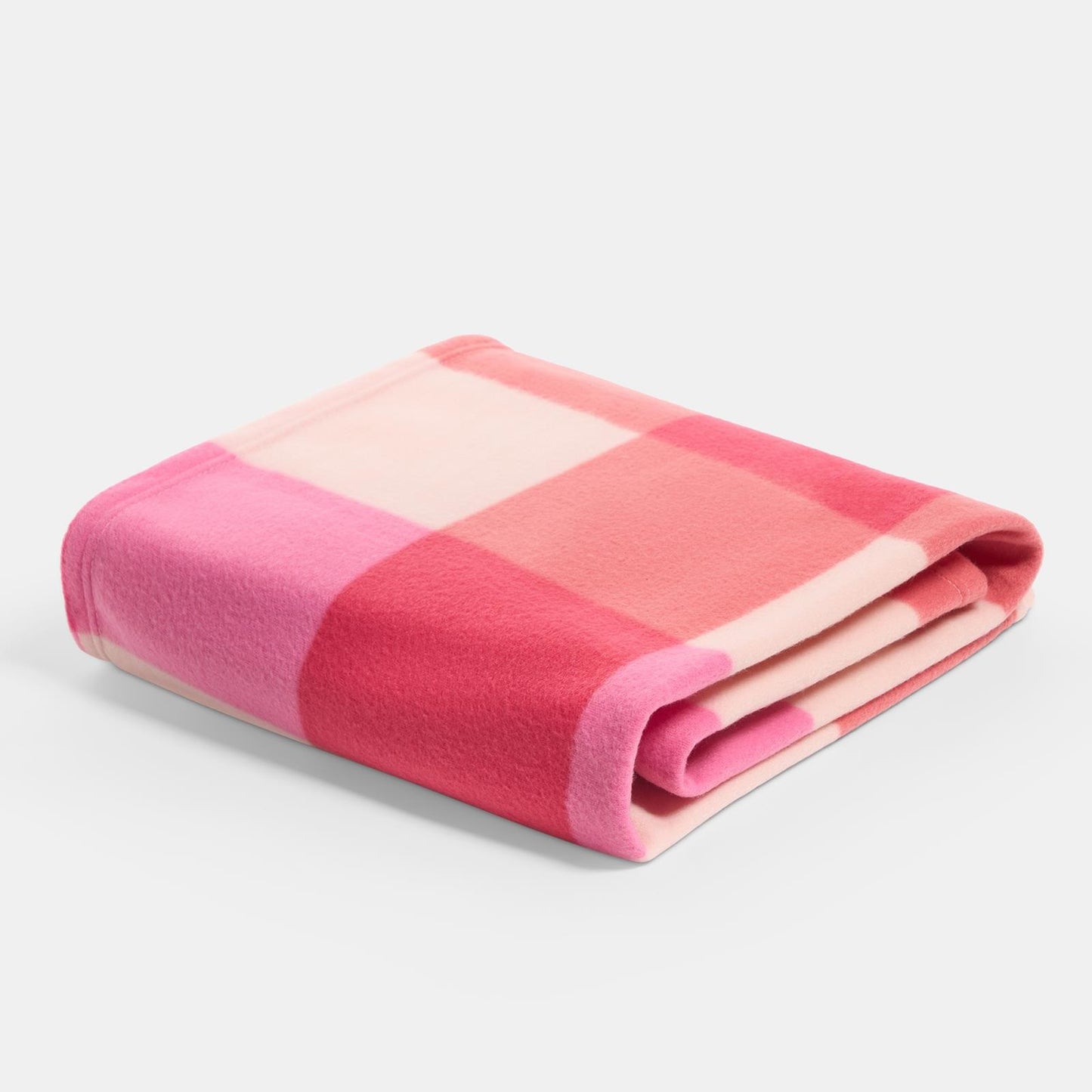OHS Gingham Print Throw Soft Blanket Polar Fleece Lightweight Bedspread