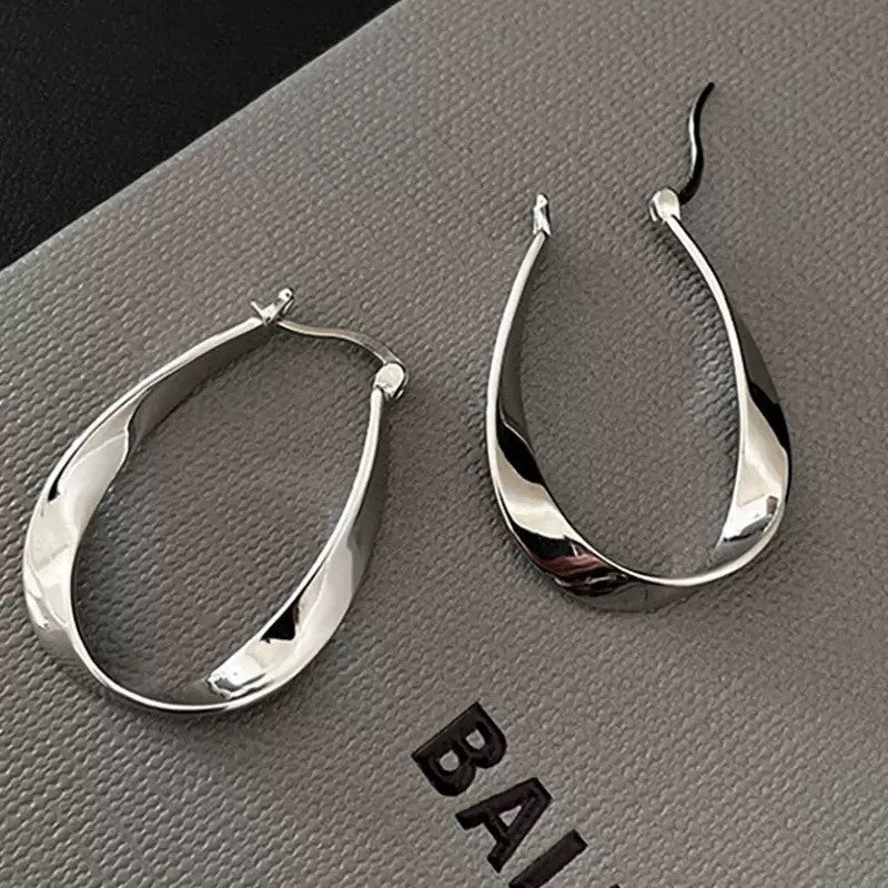 925 Sterling Silver Elegant Round Fashion Hoop Earrings Jewellery Women Girls UK