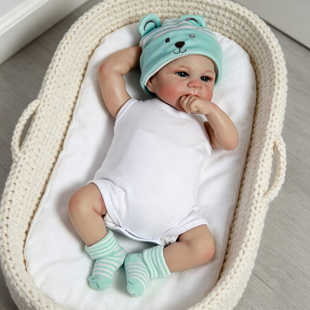 16" Real Life Reborn Baby Dolls Vinyl Silicone Handmade Newborn Boy Doll Gift UK
