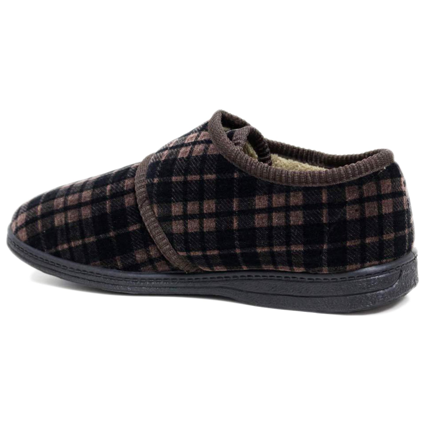 DR KELLER MENS SLIPPERS STRAP FLEECE UPPER WARM  CUSHIONED CASUAL SLIP ON SHOES