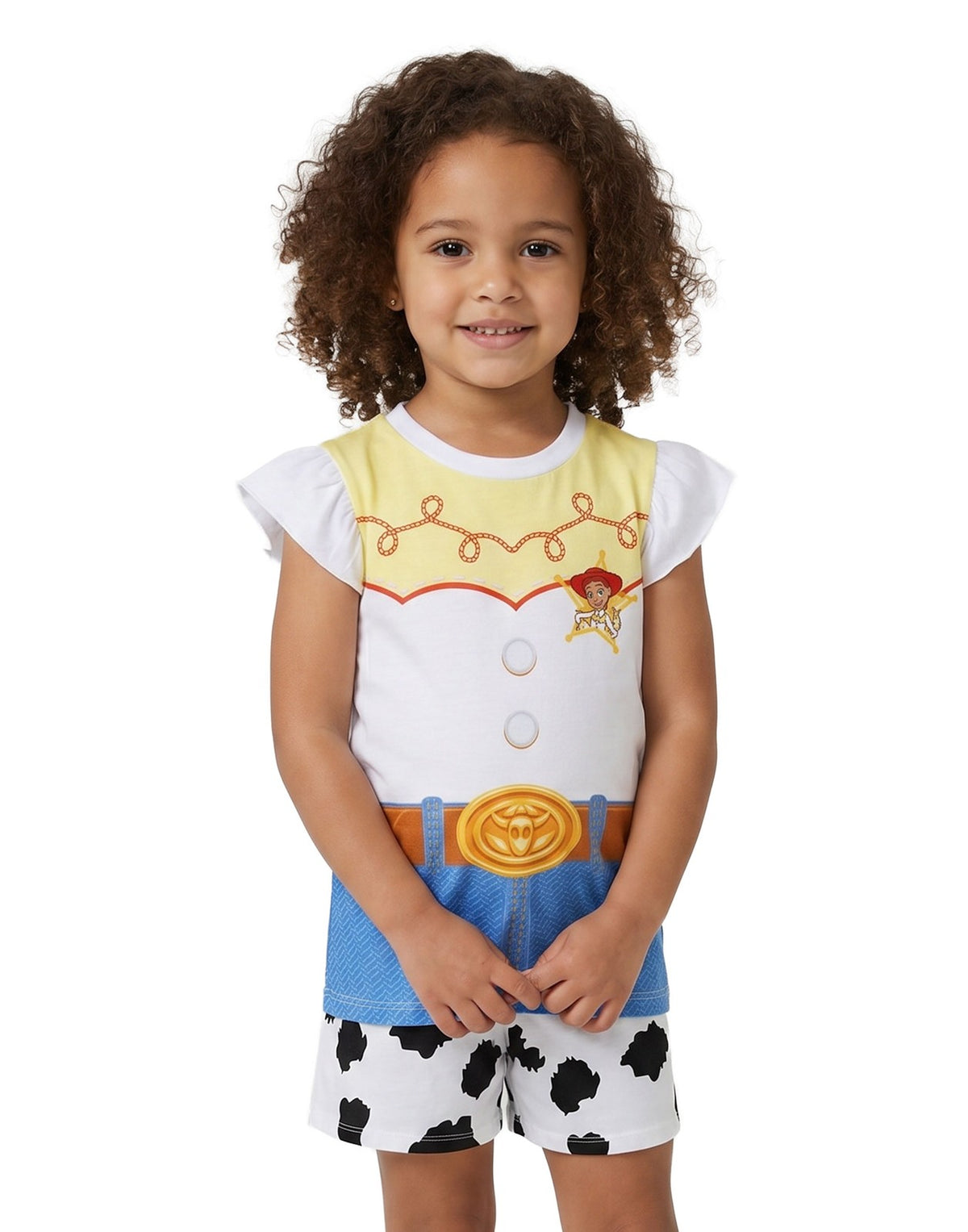 Disney Short Sleeve Short Leg Pyjama Set | Girls White | Official Merch