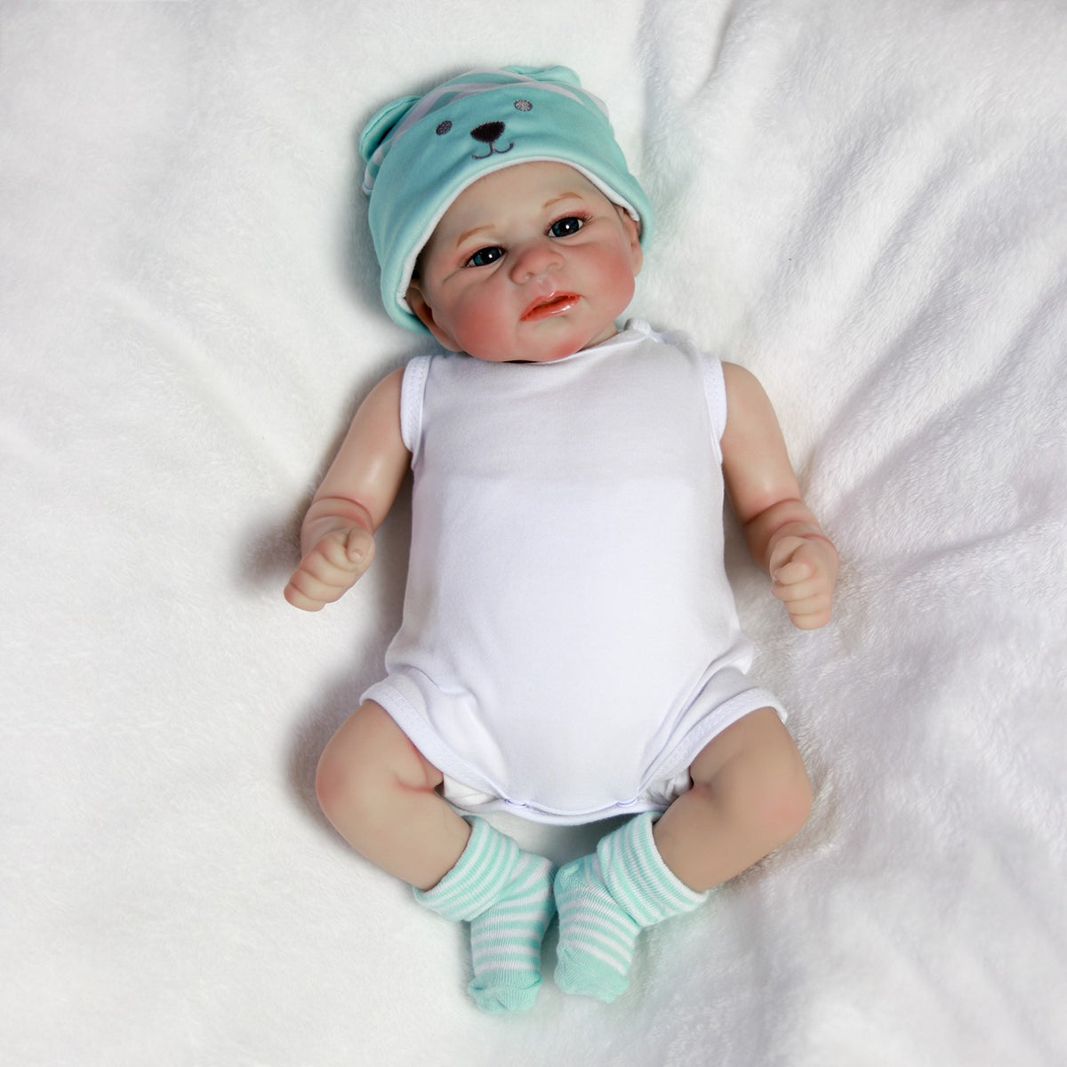 Realistic Reborn Baby Dolls Vinyl Silicone Handmade Real Newborn Boy Doll Gift