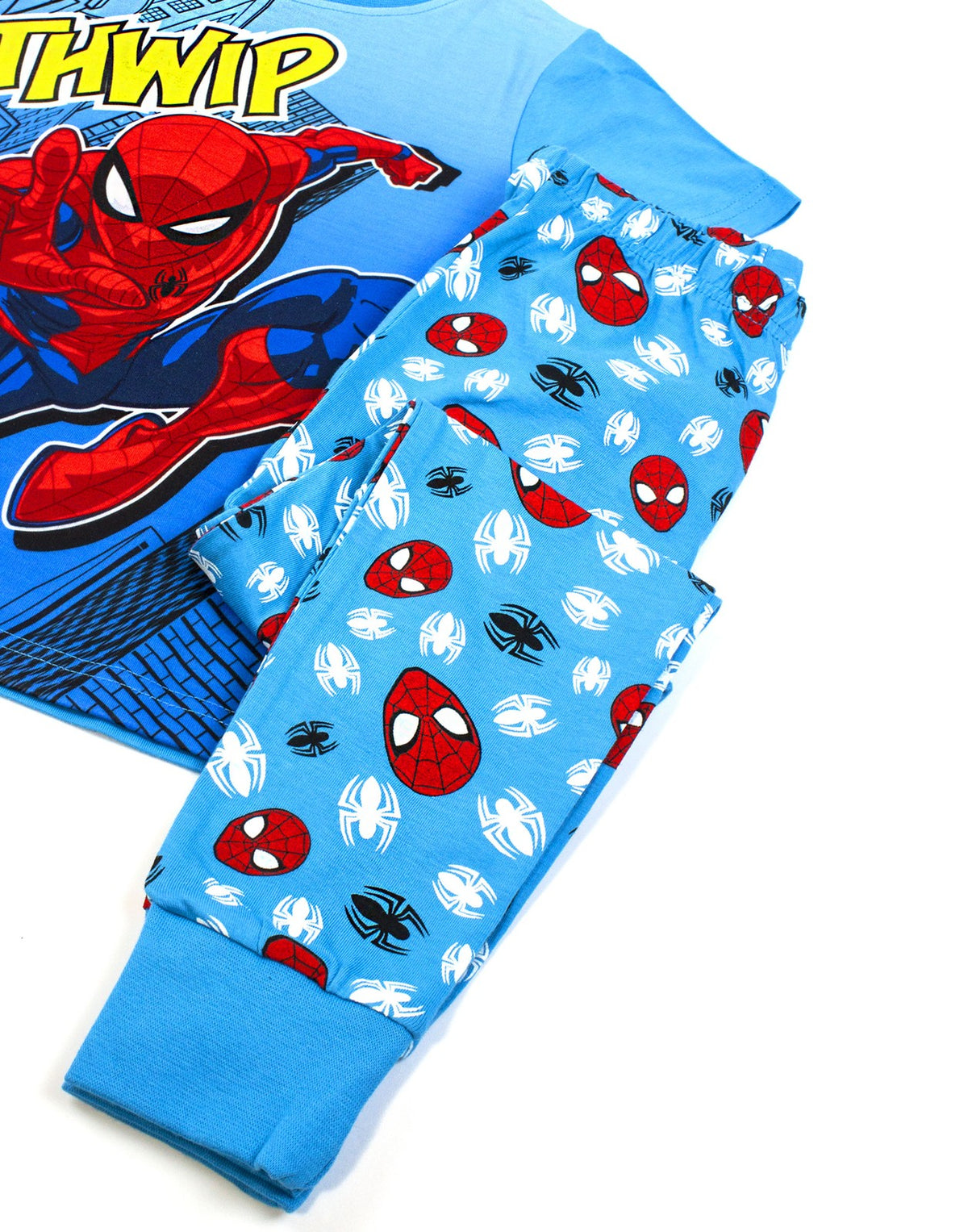 Marvel Short Sleeve Long Leg Pyjama Set | Unisex Kids Blue | Official Merch