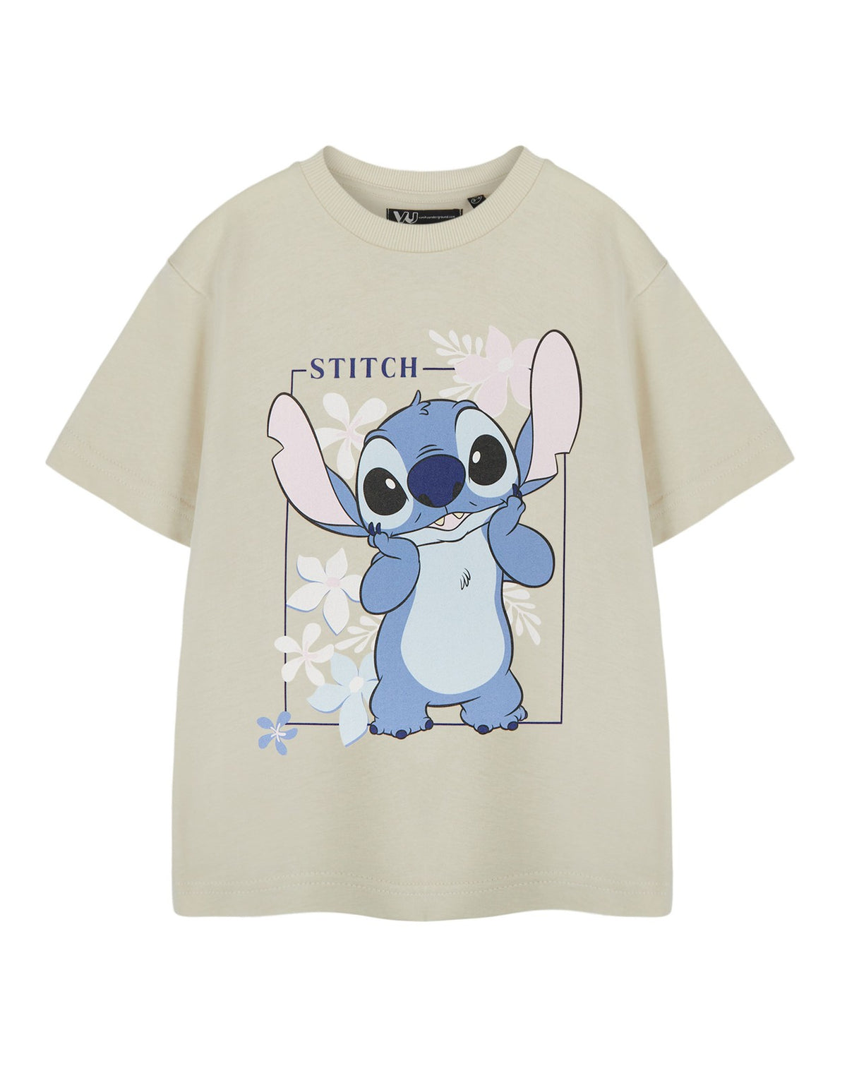 Disney Short Sleeved T-Shirt | Girls Oatmeal | Official Merch