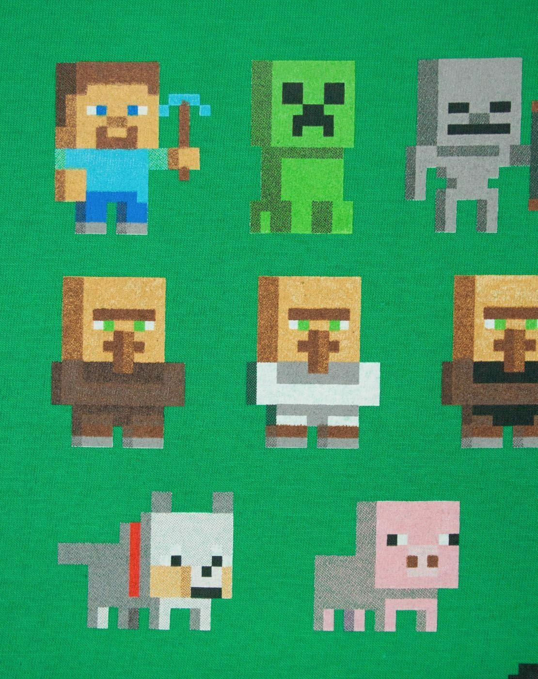 Minecraft Short Sleeved T-Shirt | Boys Green Gaming | Official Merch