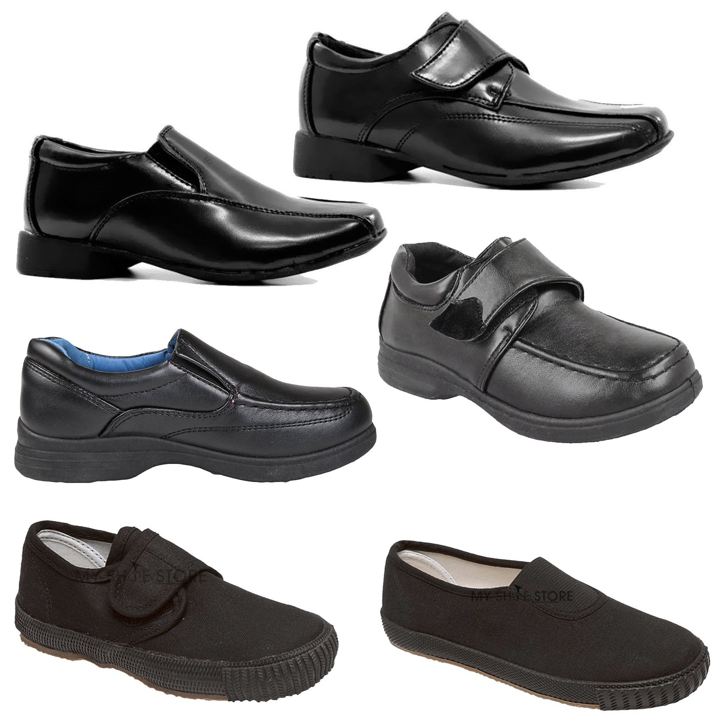 KIDS SCHOOL SHOES UNIFORM SPORTS PE PUMPS FORMAL CASUAL CHILDREN BOYS PARTY BOOT