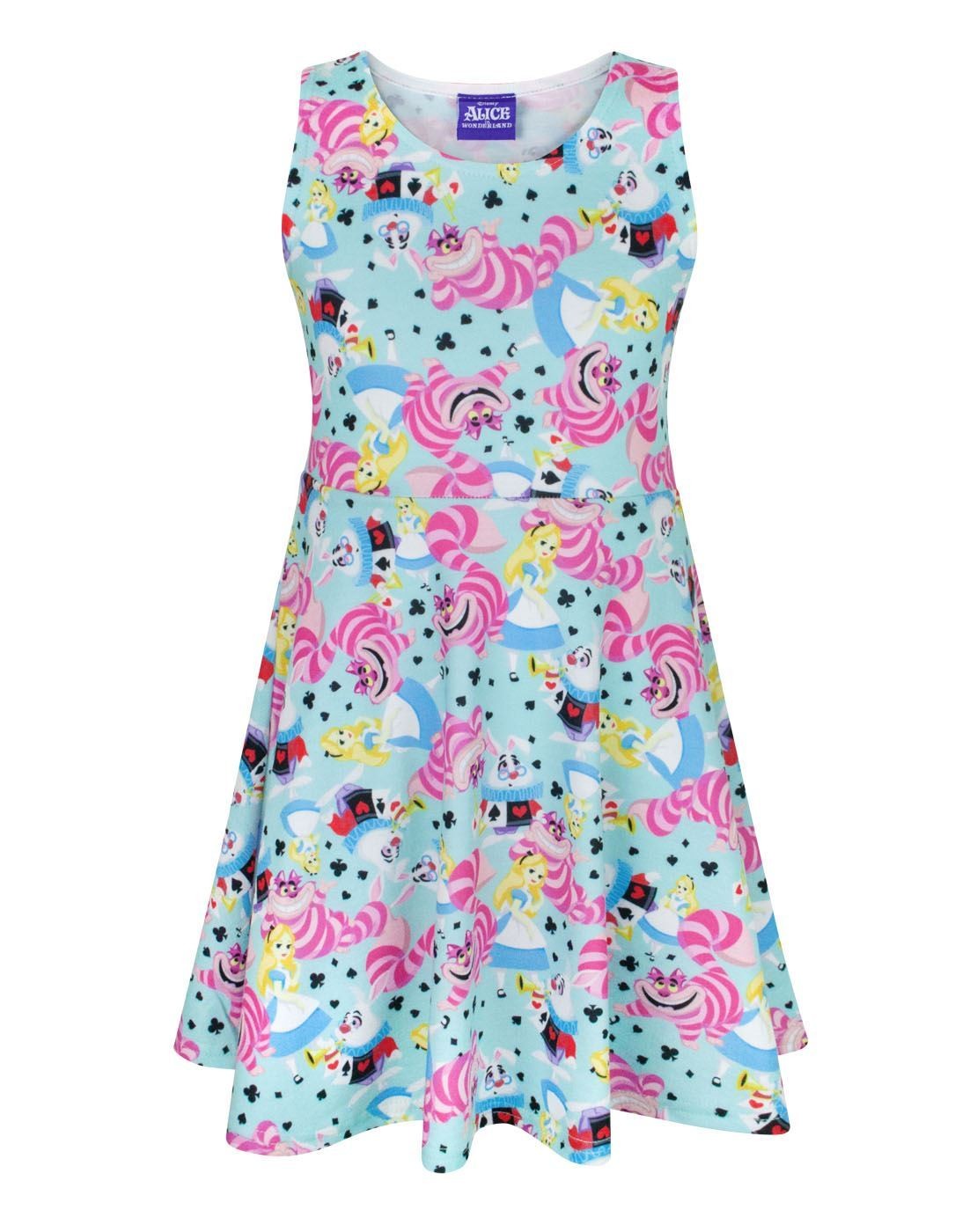 Disney Short Sleeve Skater Dress | Girls Blue | Official Merch