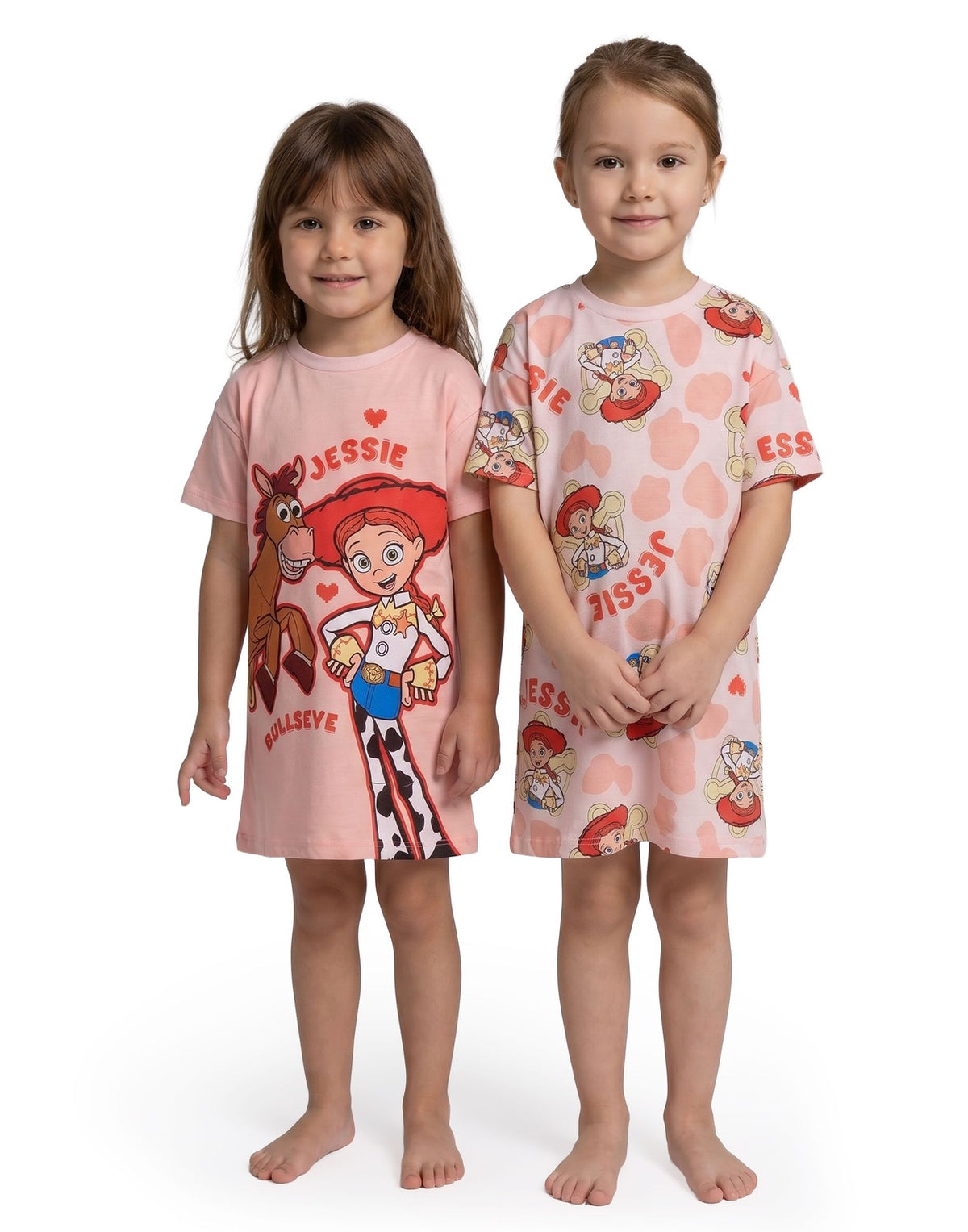 Disney Multi-Pack of 2 Short Sleeve Nightdress | Girls Pink | Official Merch