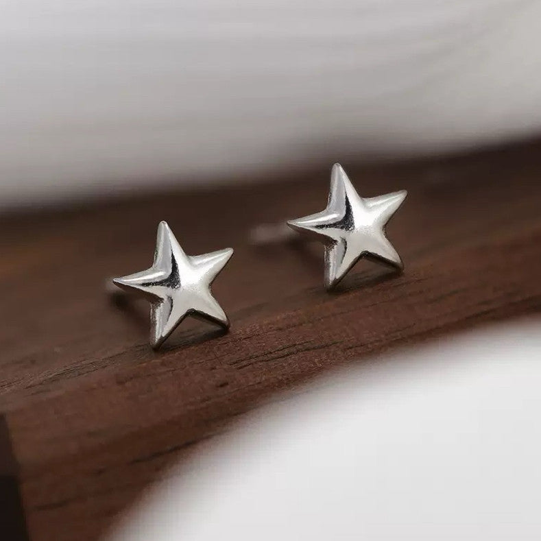 925 Sterling Silver Cute Star Stud Earrings Jewellery Women Girls Gift UK