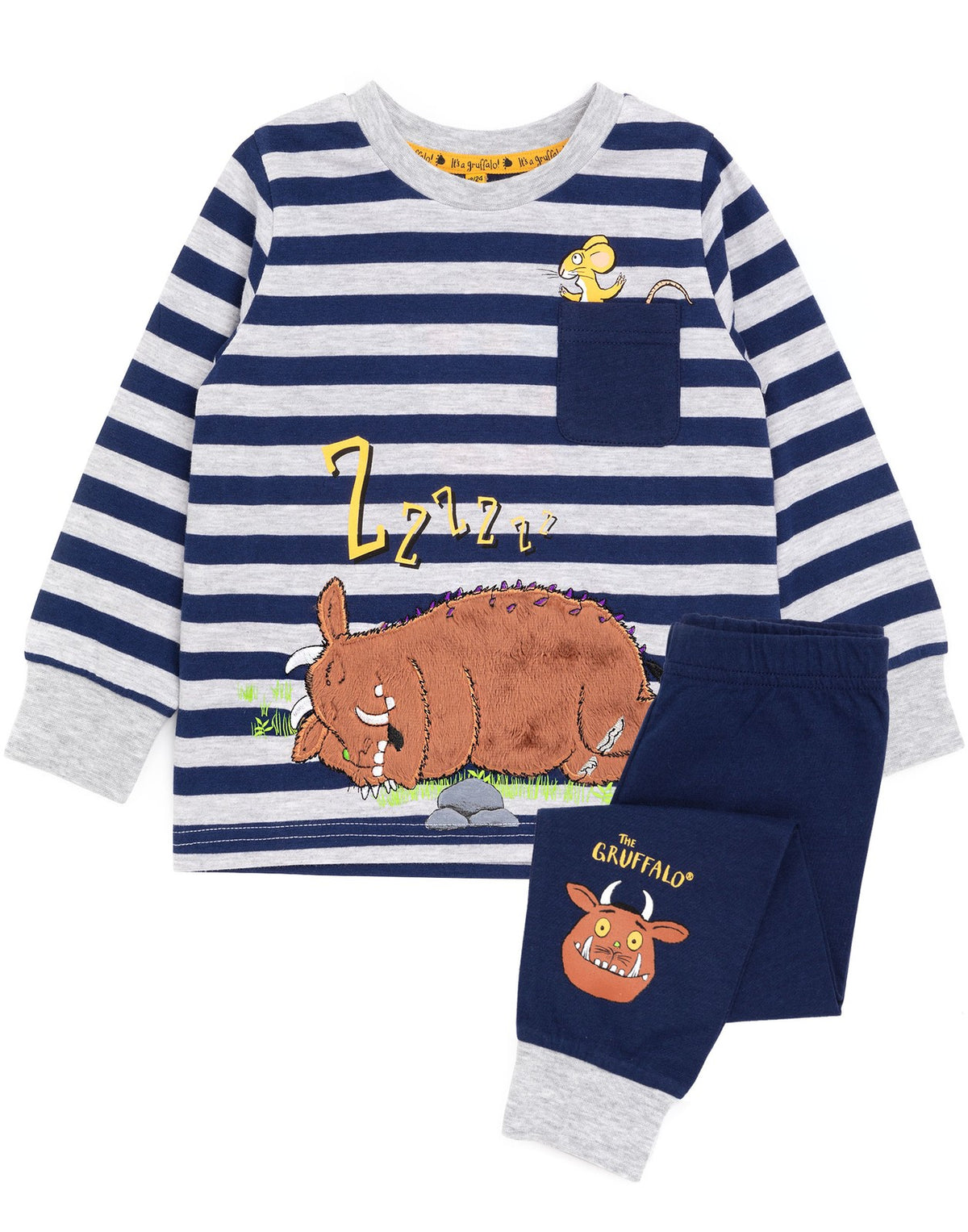 Gruffalo & Friends Long Sleeve Long Leg Pyjama Set | Boys Blue | Official Merch