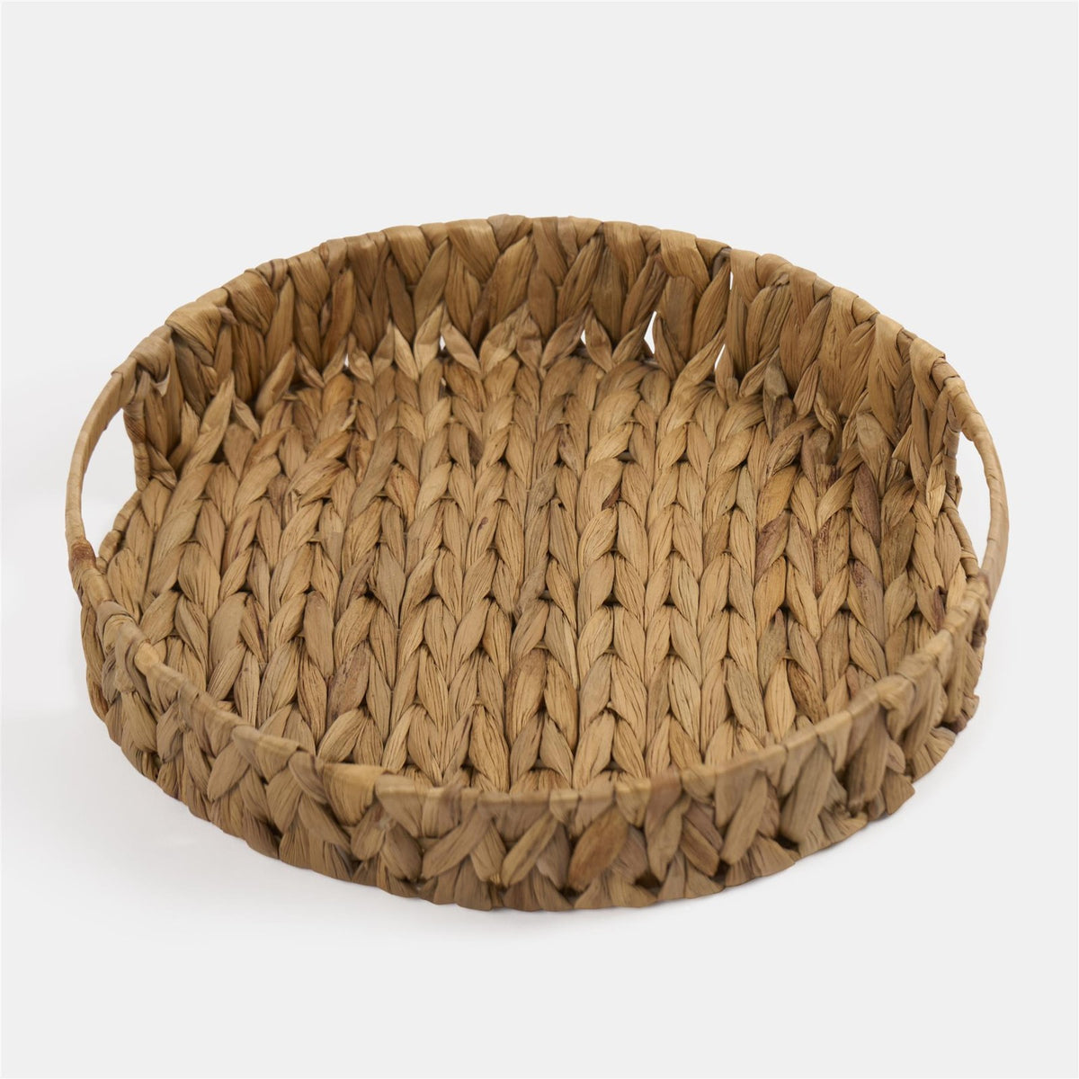 Round Serving Tray Home Accessory Display Seagrass Decorative Organiser Bedroom