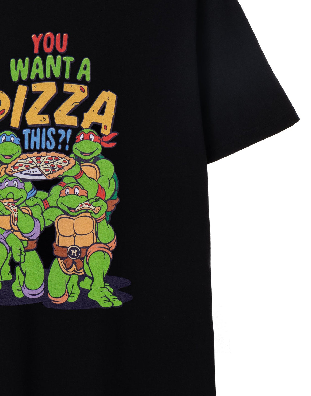 Teenage Mutant Ninja Turtles Short Sleeved T-Shirt | Mens Black | Official Merch