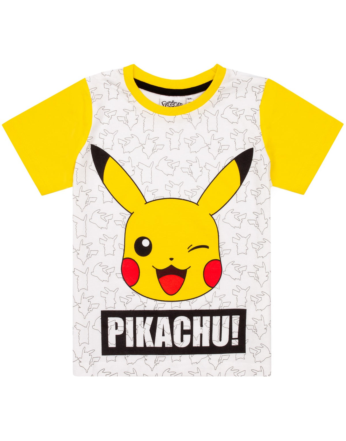 Pokemon Short Sleeve Short Leg Pyjama Set | Boys White | Official Merch